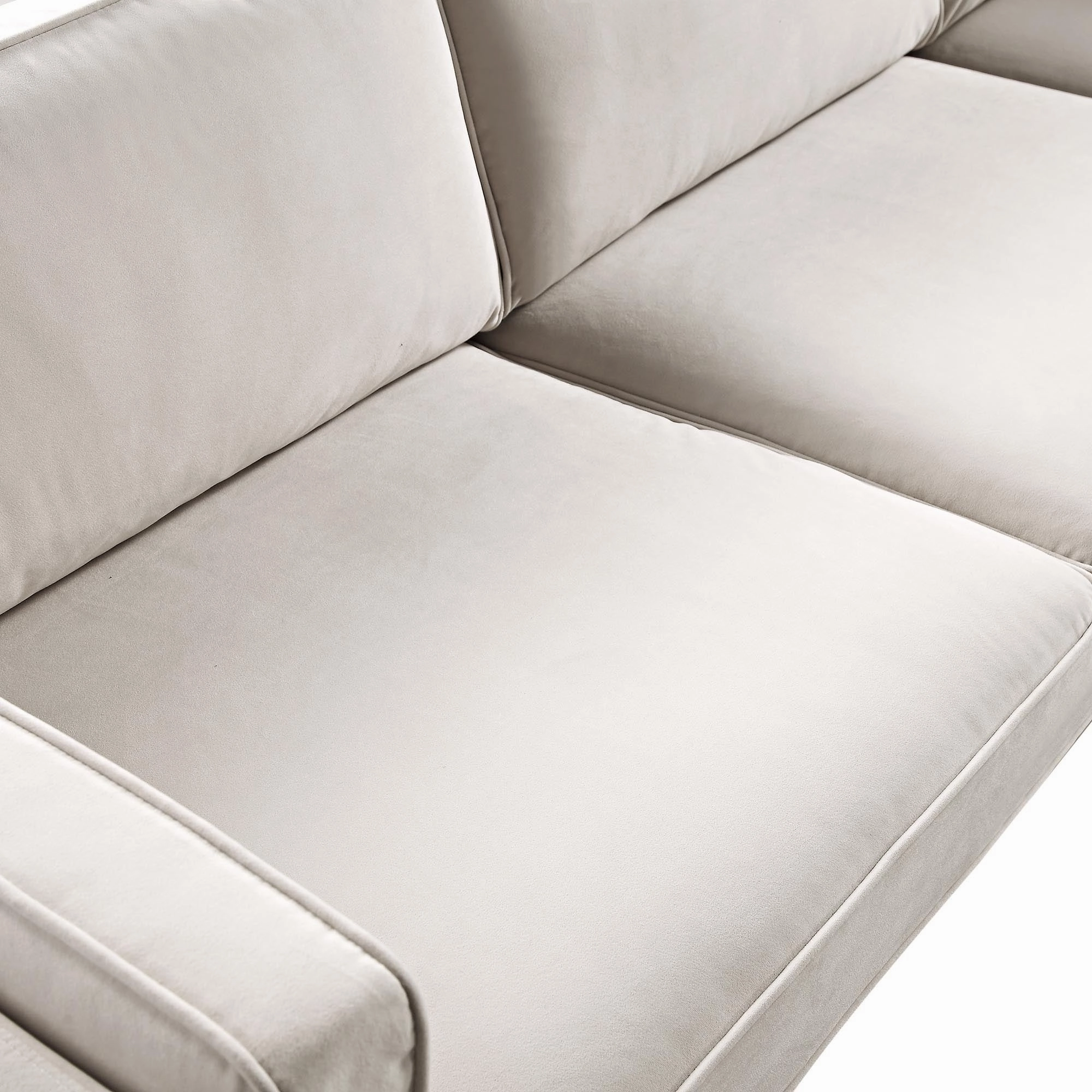 Dipley Champagne Velvet Grande Corner Sofa