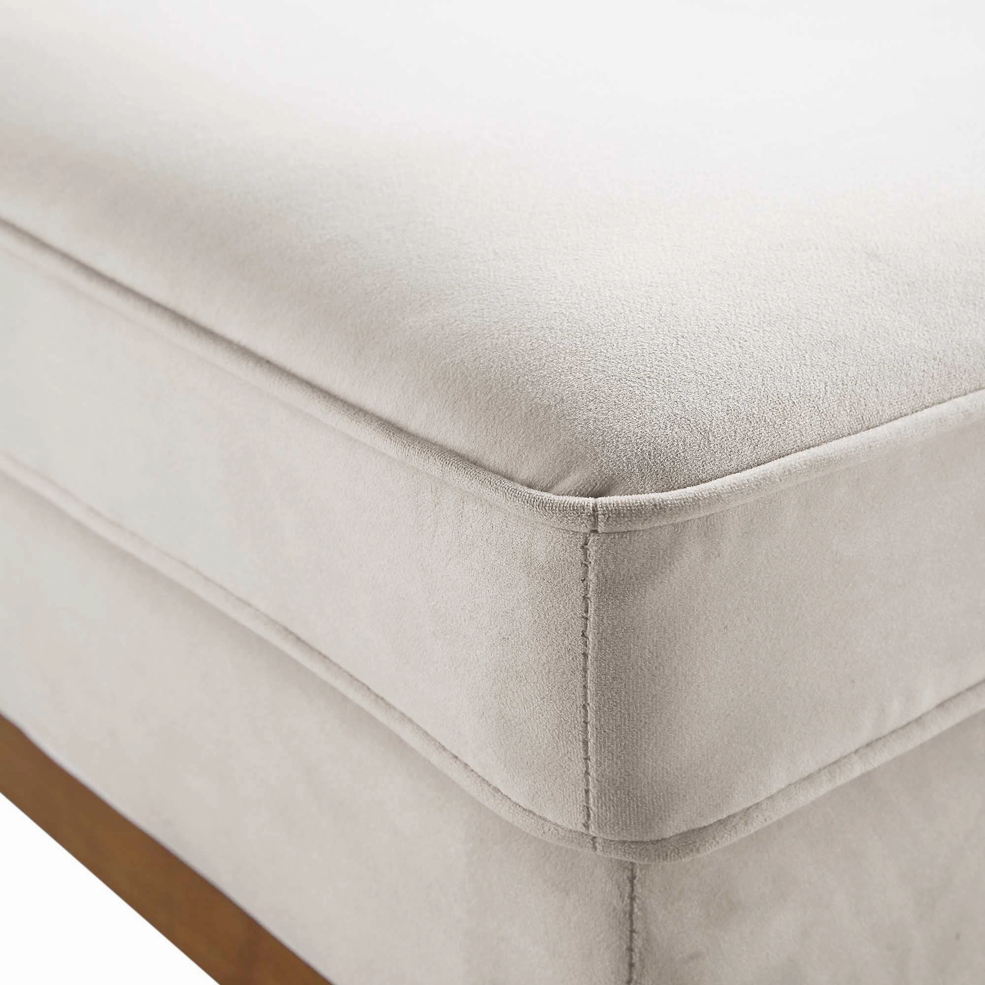 Dipley Champagne Velvet Storage Footstool