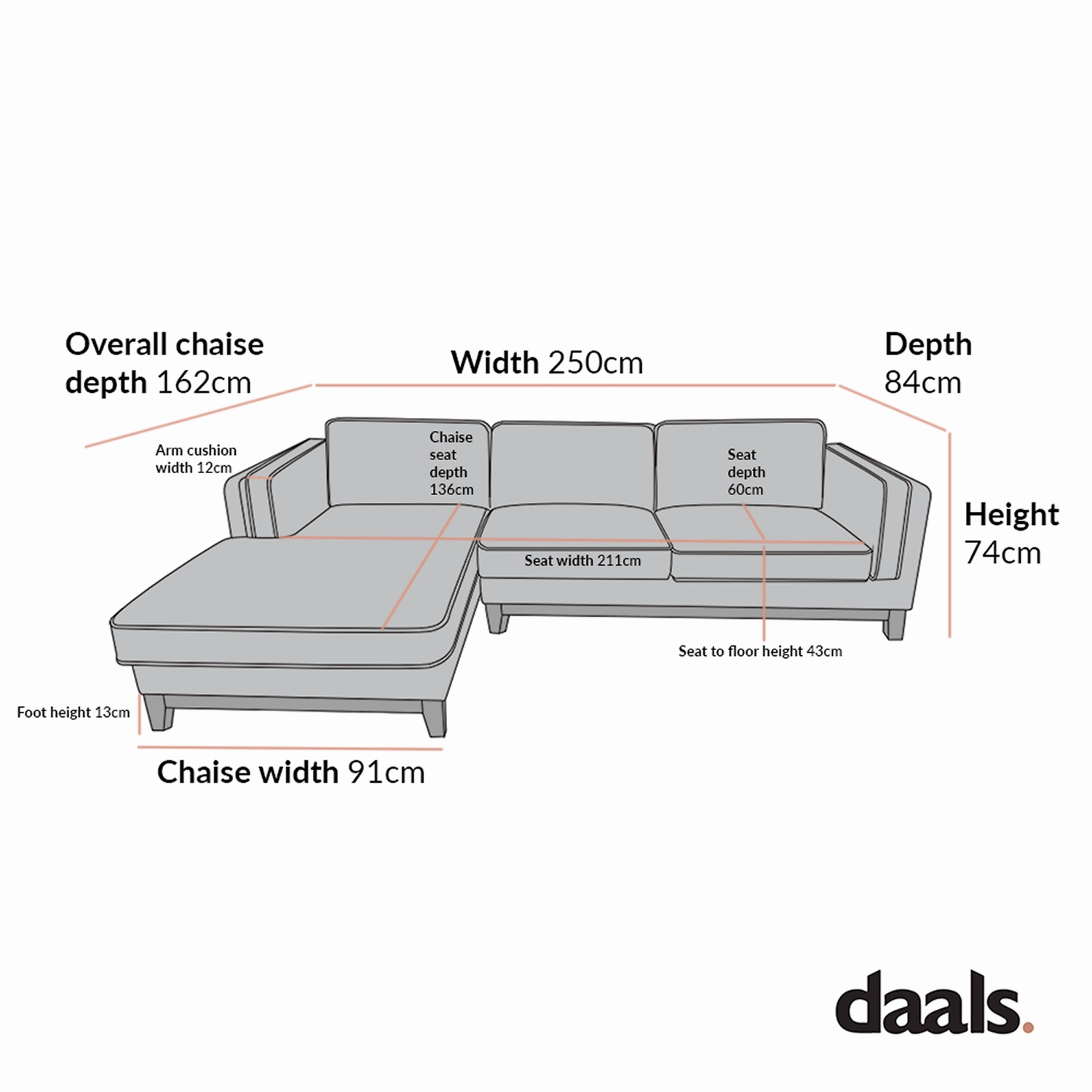 Dipley Sage Woven Fabric Sofa, Grande Chaise Sofa Left Hand Facing