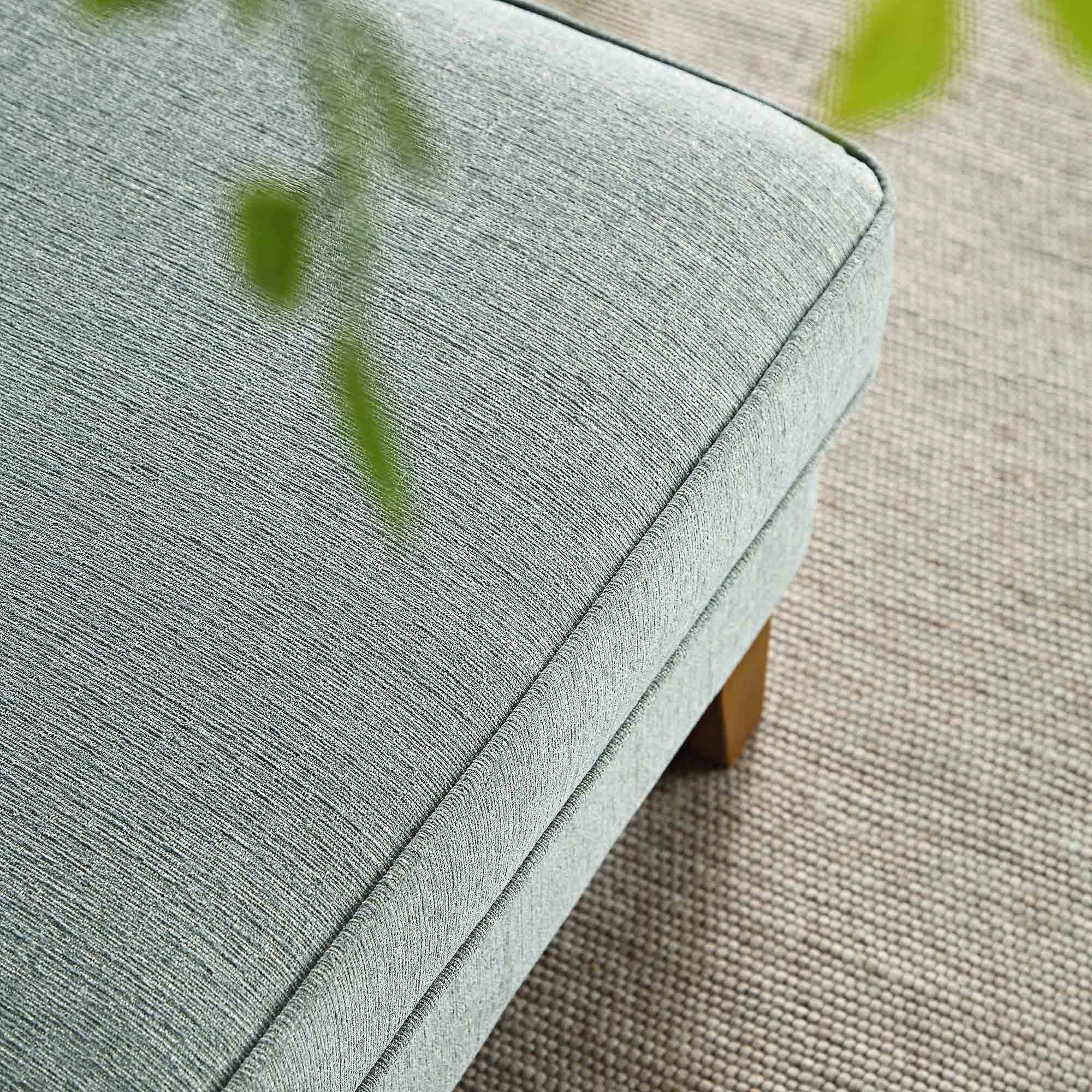 Dipley Sage Woven Fabric Storage Footstool