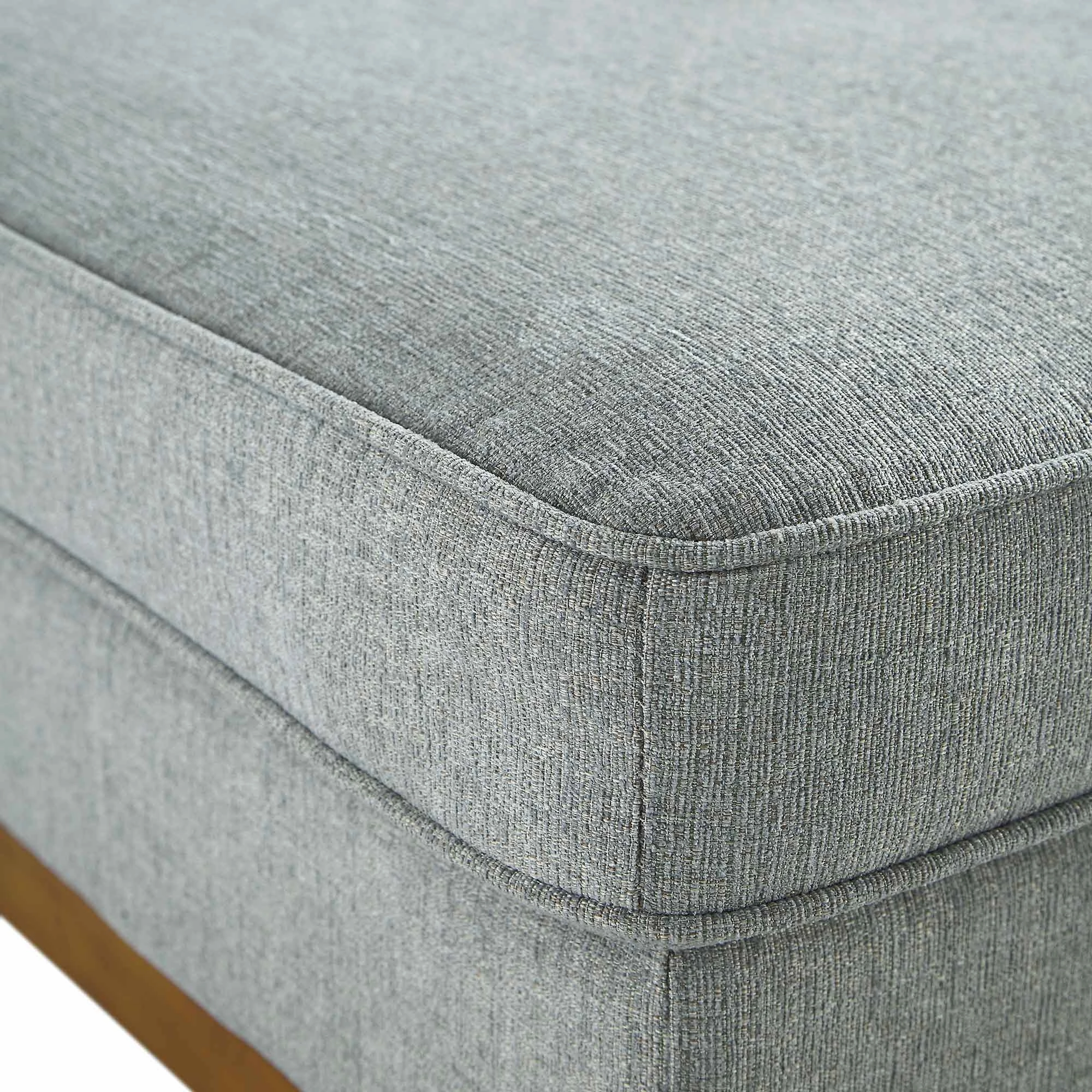 Dipley Sage Woven Fabric Storage Footstool