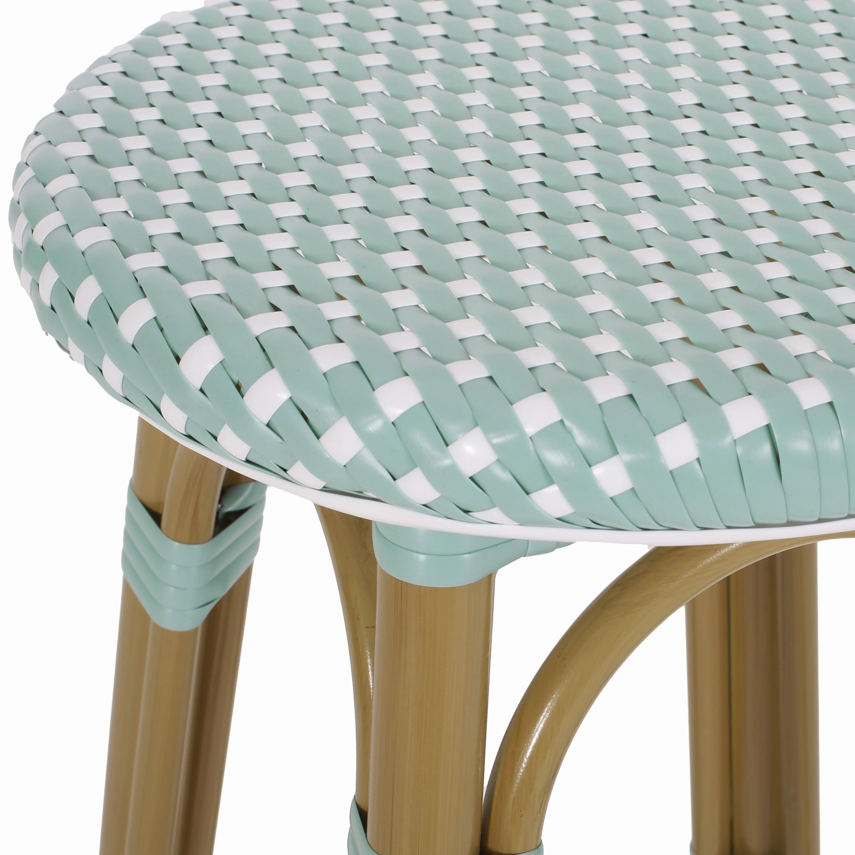 Dohney Outdoor French Aluminum 29.5 Inch Barstools, Set of 2