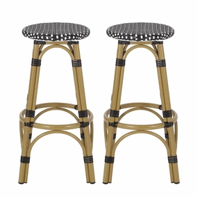 Dohney Outdoor French Aluminum 29.5 Inch Barstools, Set of 2 outdoor lounge chair, patio sofa