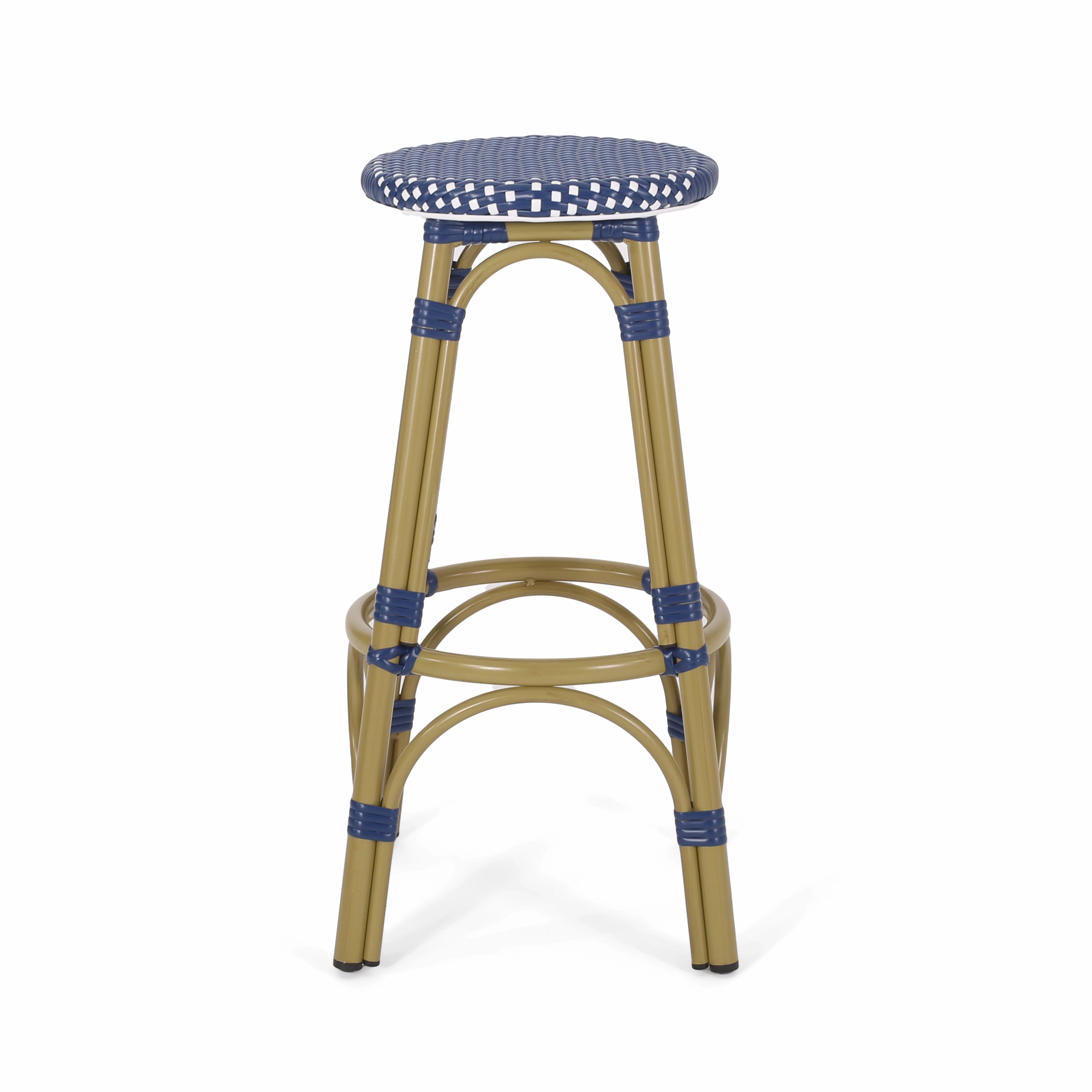 Dohney Outdoor French Aluminum 29.5 Inch Barstools, Set of 2
