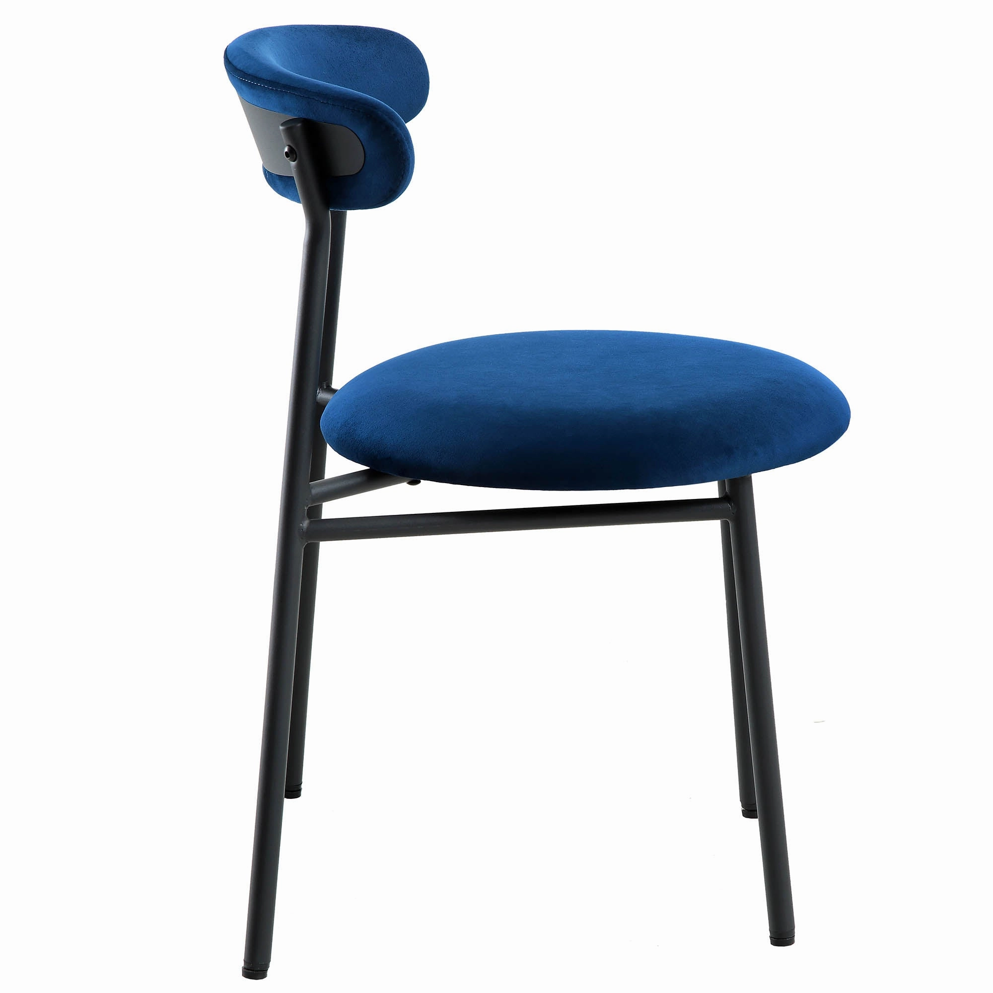 Donna Set of 2 Navy Blue Velvet Dining Chairs