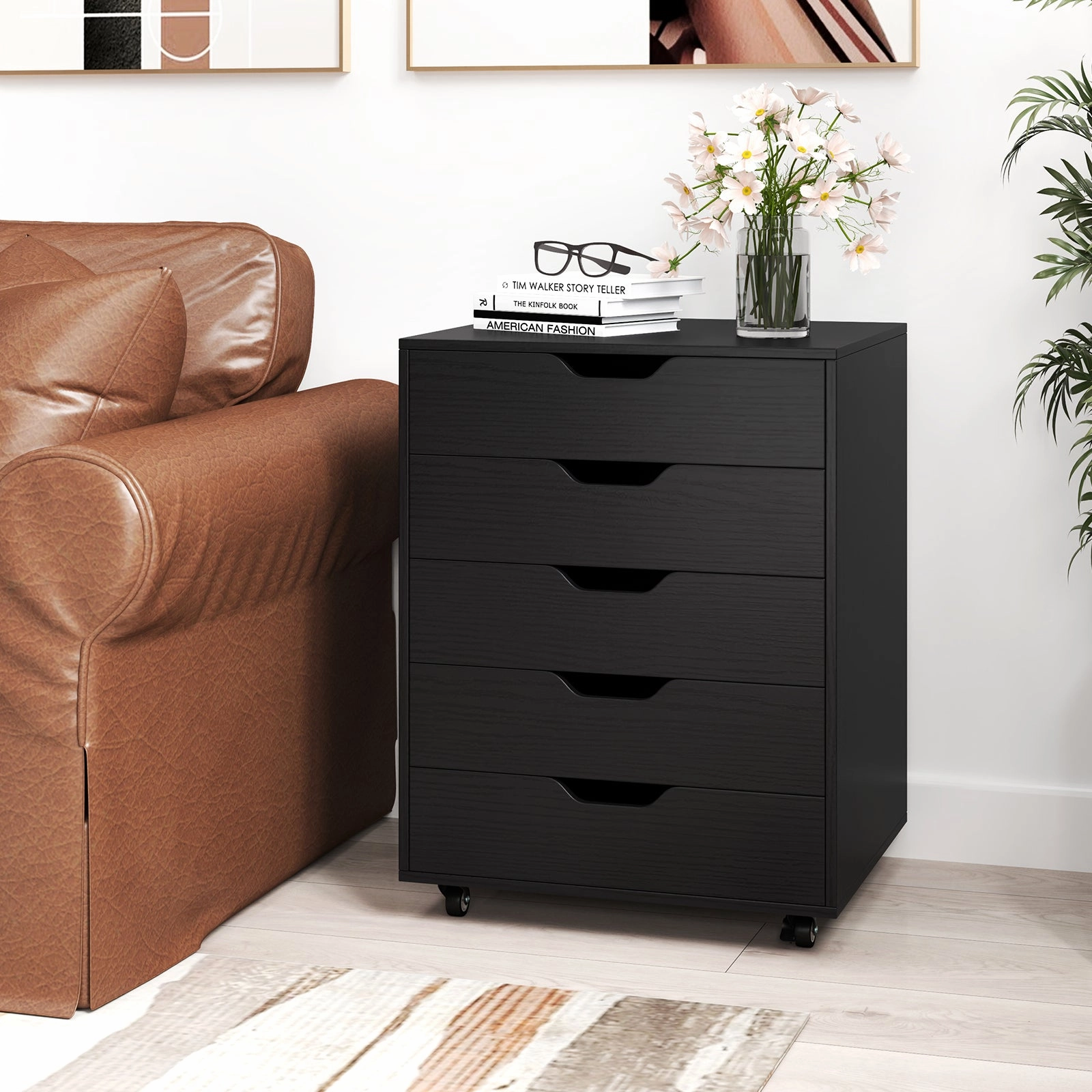 Drawers Cabinet Mobile Lateral Filing Organizer