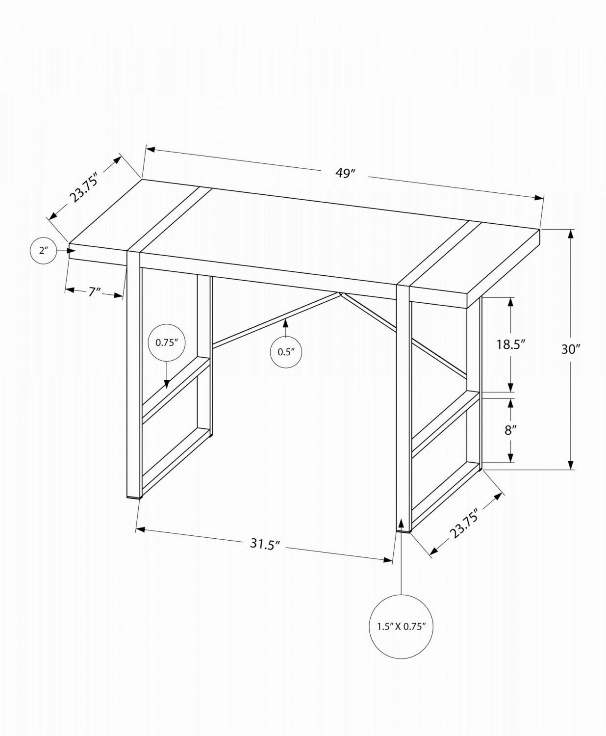 Dray Desk - Natural