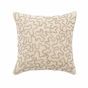 Dulcie Cream Wool French Knot Cushion
