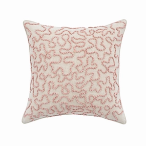 Dulcie Pink Wool French Knot Cushion