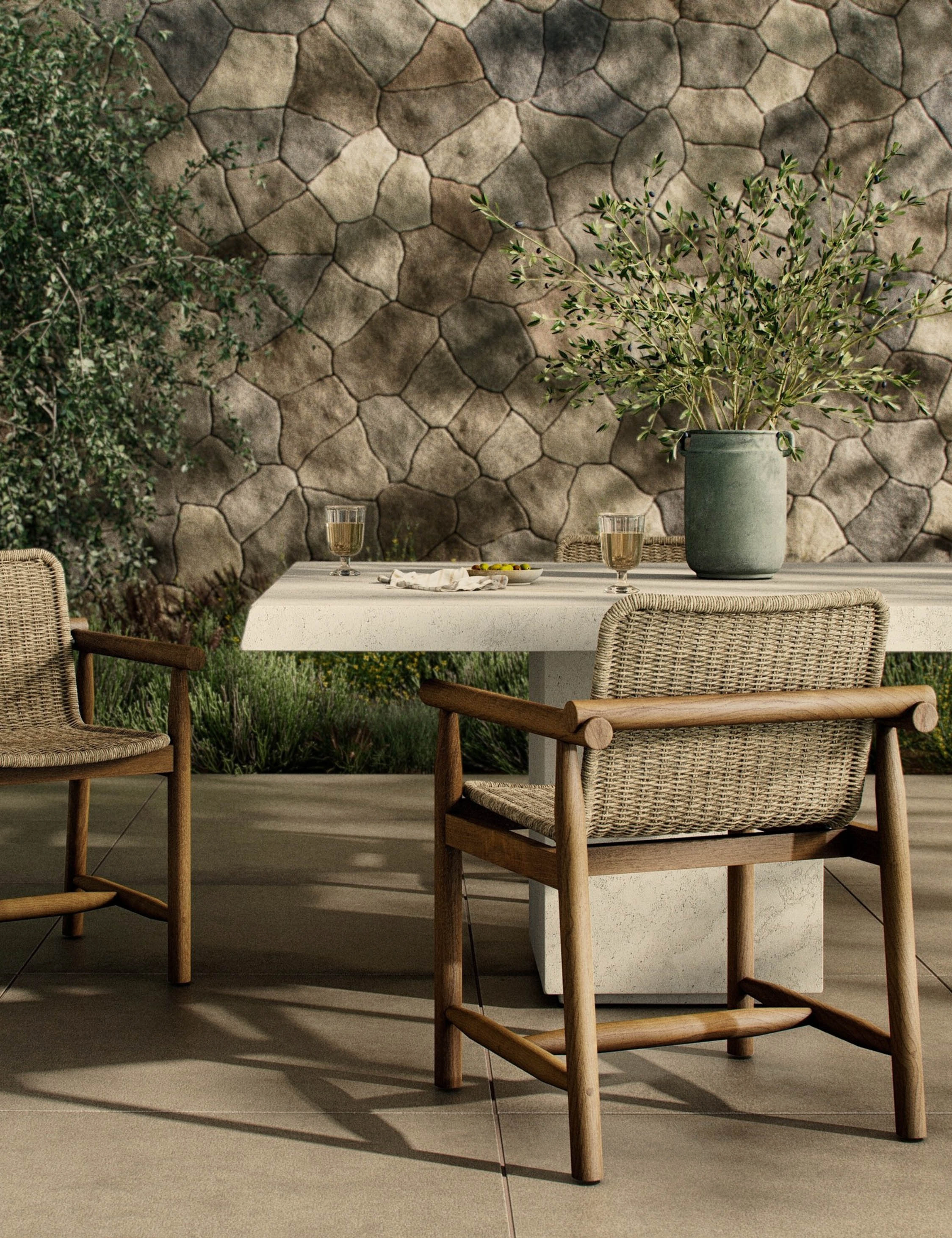 Dume Indoor / Outdoor Dining Arm Chair by Amber Lewis x Four Hands