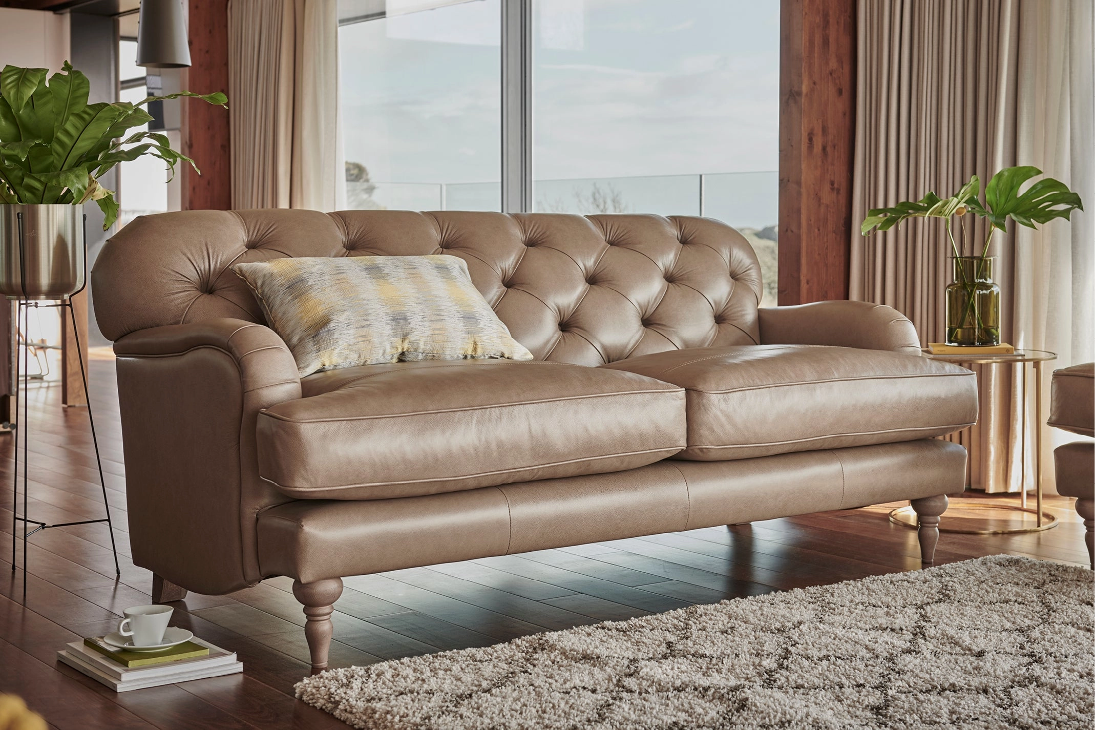 Earl | 3 Seater Sofa | Milton Mushroom