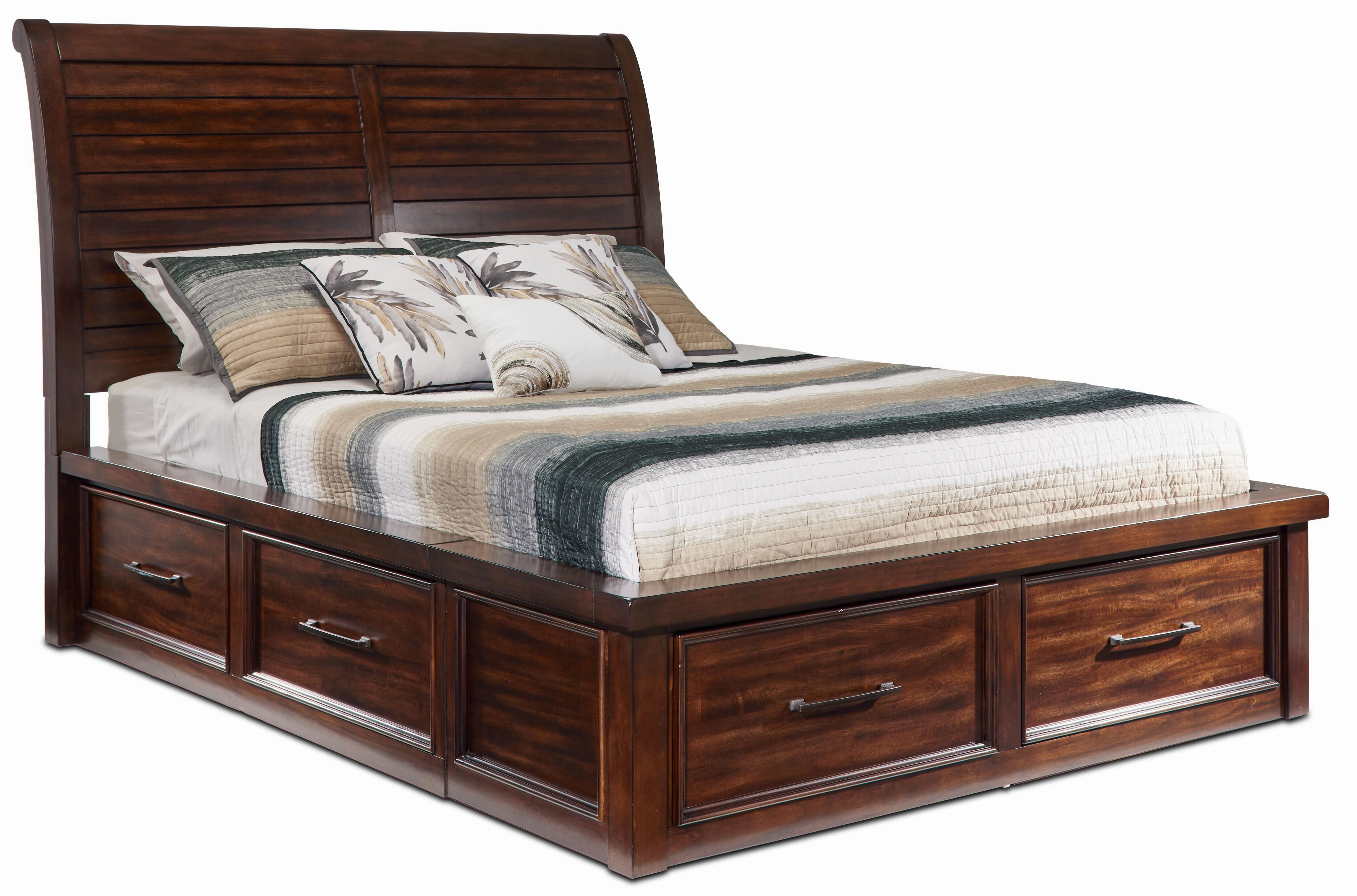 Eden 6-Piece King Storage Bedroom Package - Dark Brown