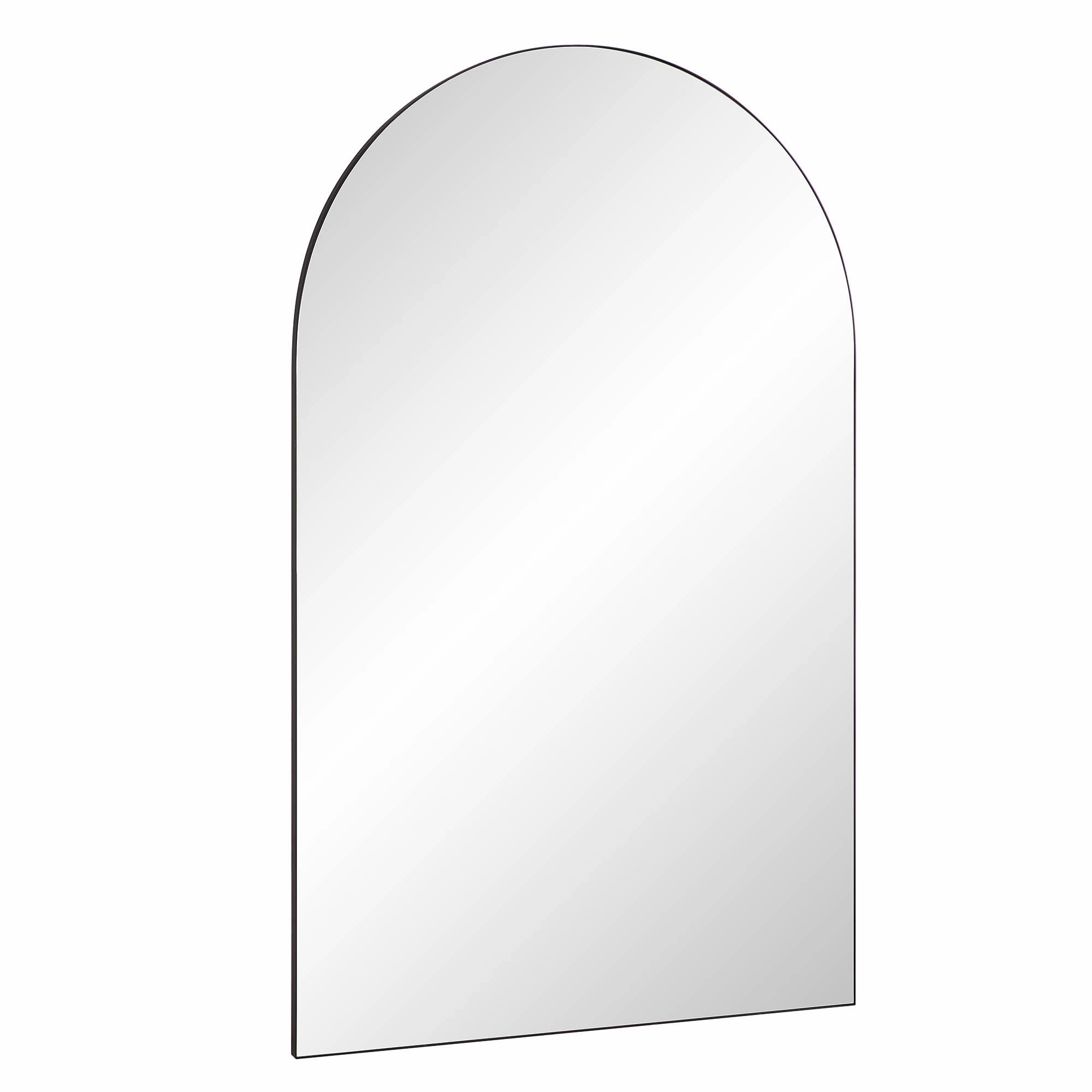 Eden Arched Full Length Metal Frame Mirror 180 x 110 cm, Black