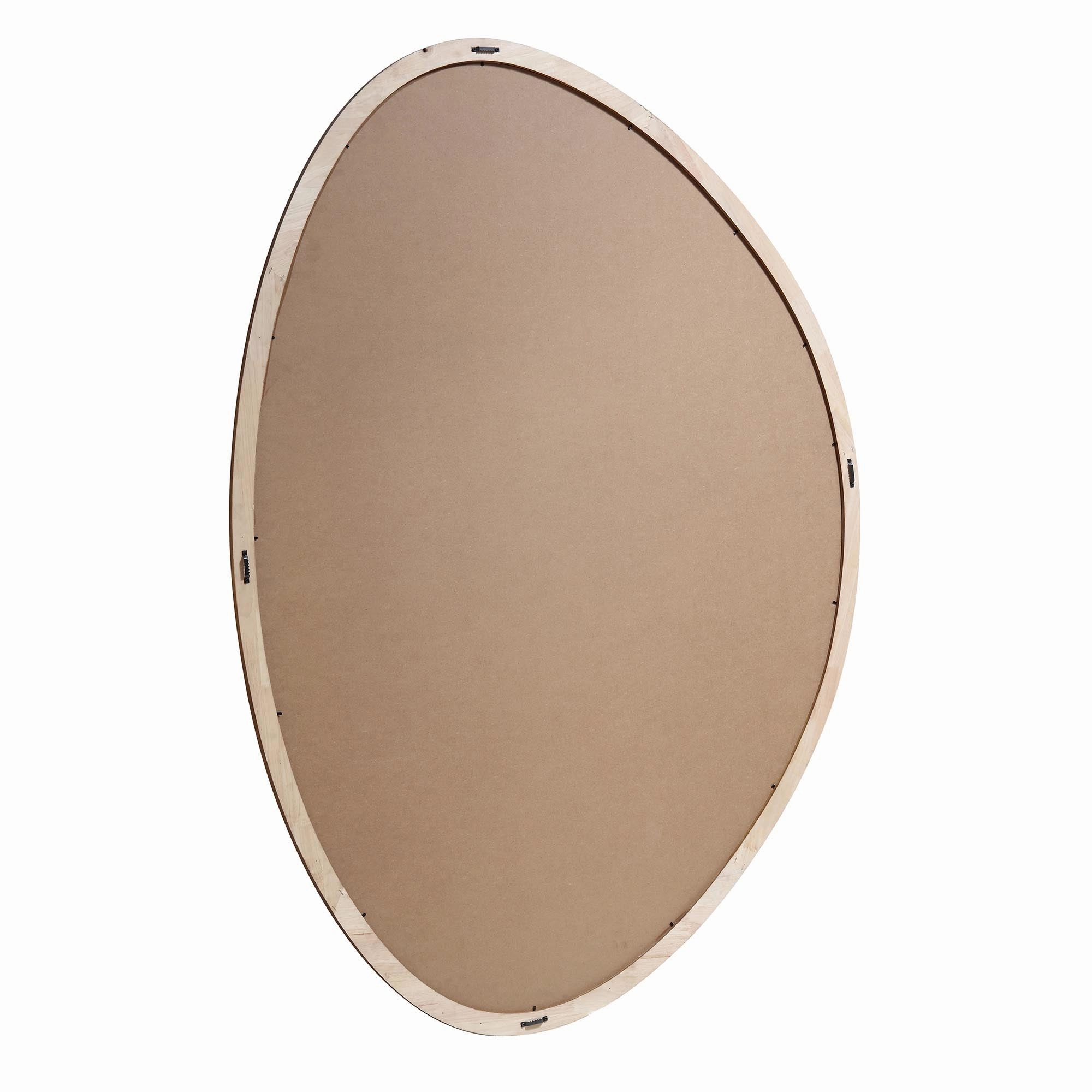 Edo Irregular Pebble Large Wooden Mirror 160 x 120 cm, Walnut