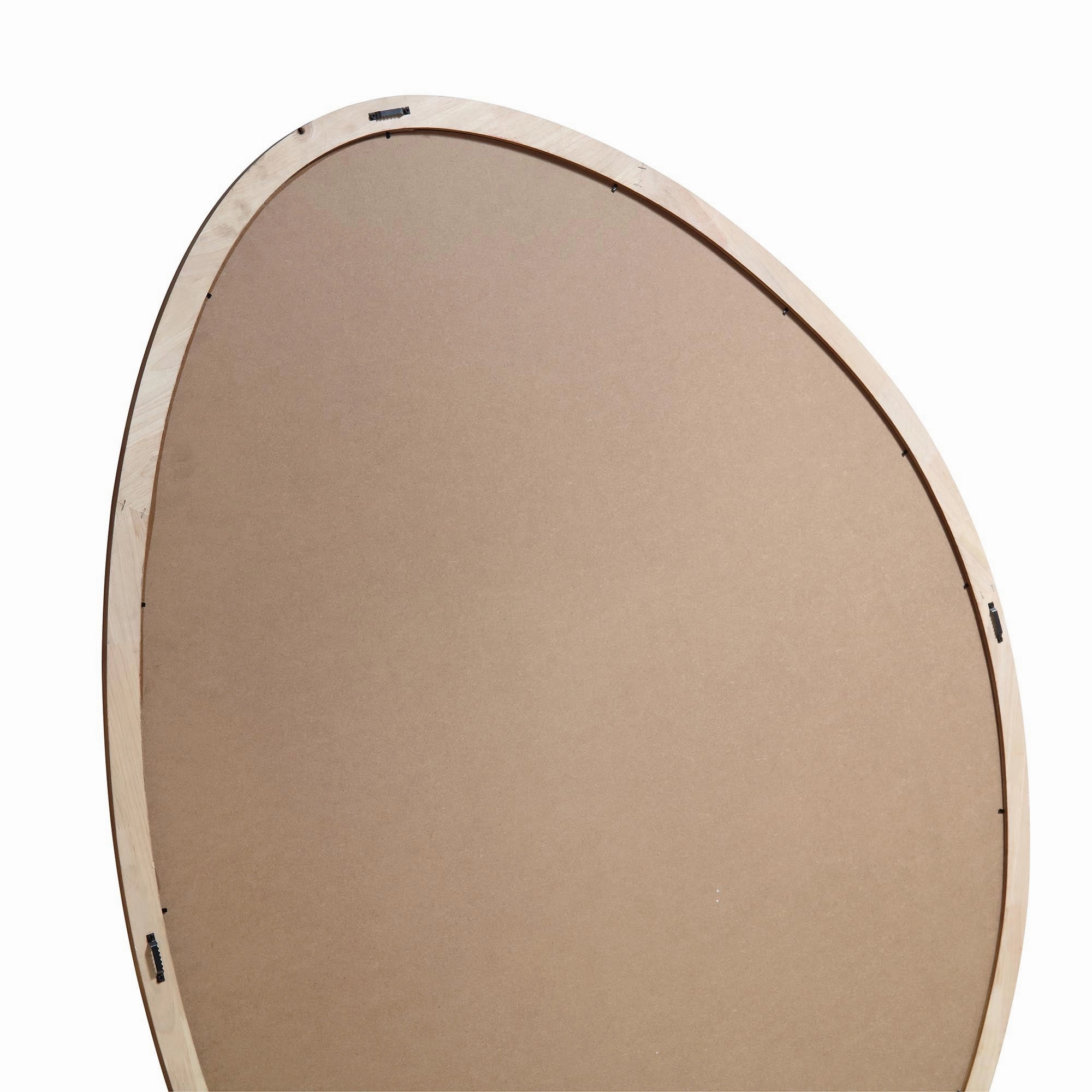 Edo Irregular Pebble Large Wooden Mirror 160 x 120 cm, Walnut