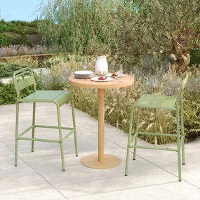 Elowen Outdoor Patio Bar Stools, Iron, Set of 2 outdoor lounge chair, patio sofa