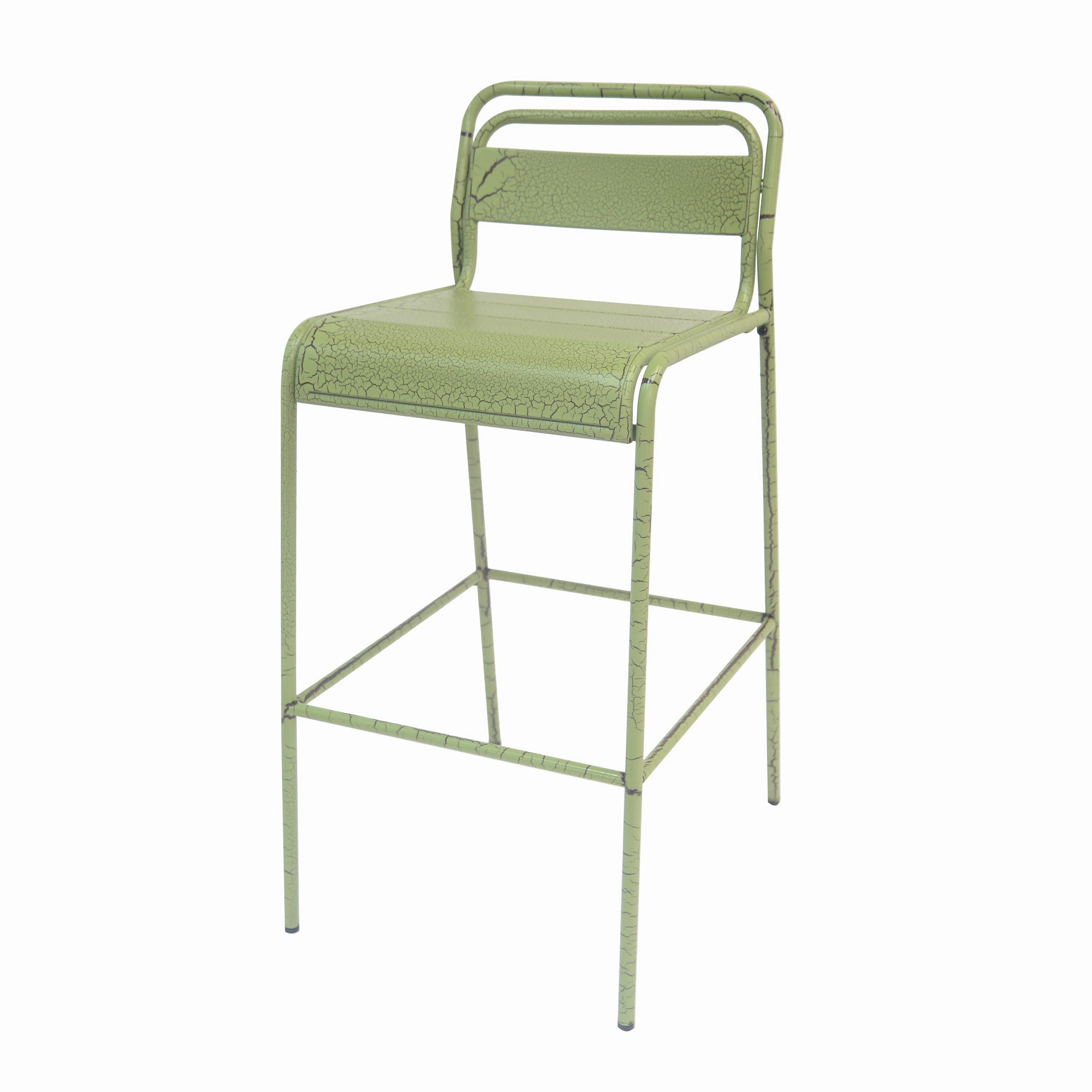 Elowen Outdoor Patio Bar Stools, Iron, Set of 2