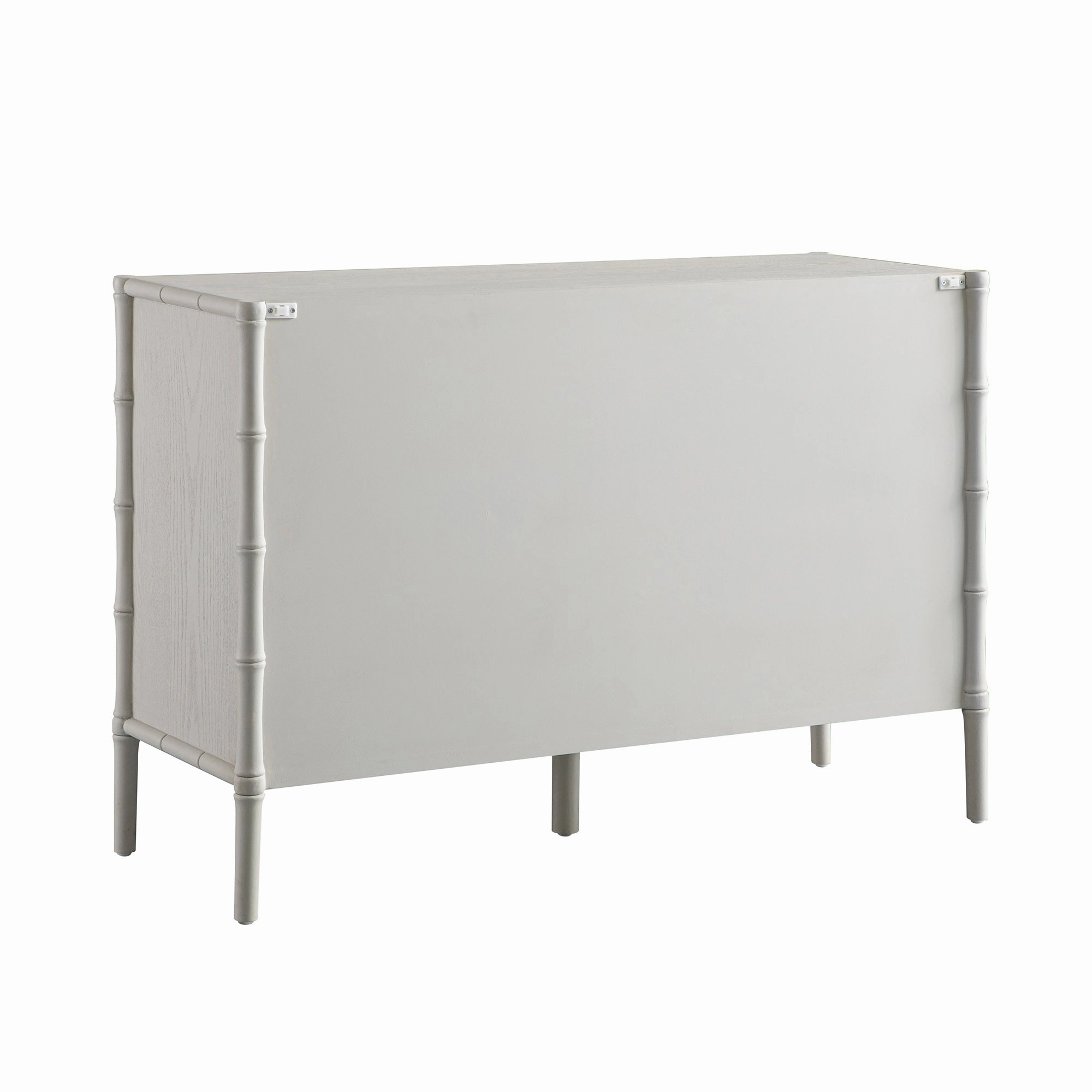 Elstowe Faux Bamboo 6-Drawer Chest, Shaded White
