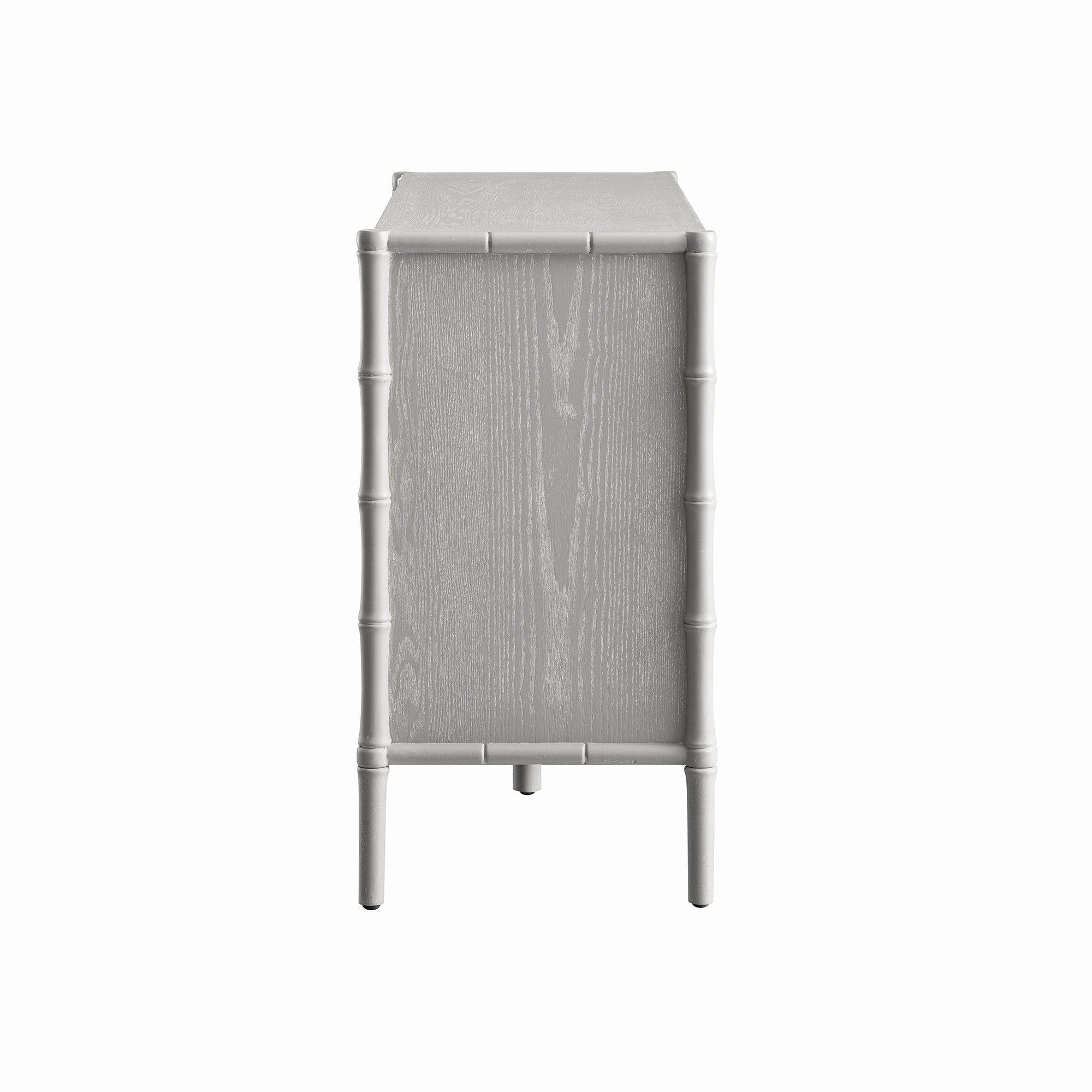 Elstowe Faux Bamboo 6-Drawer Chest, Warm Grey