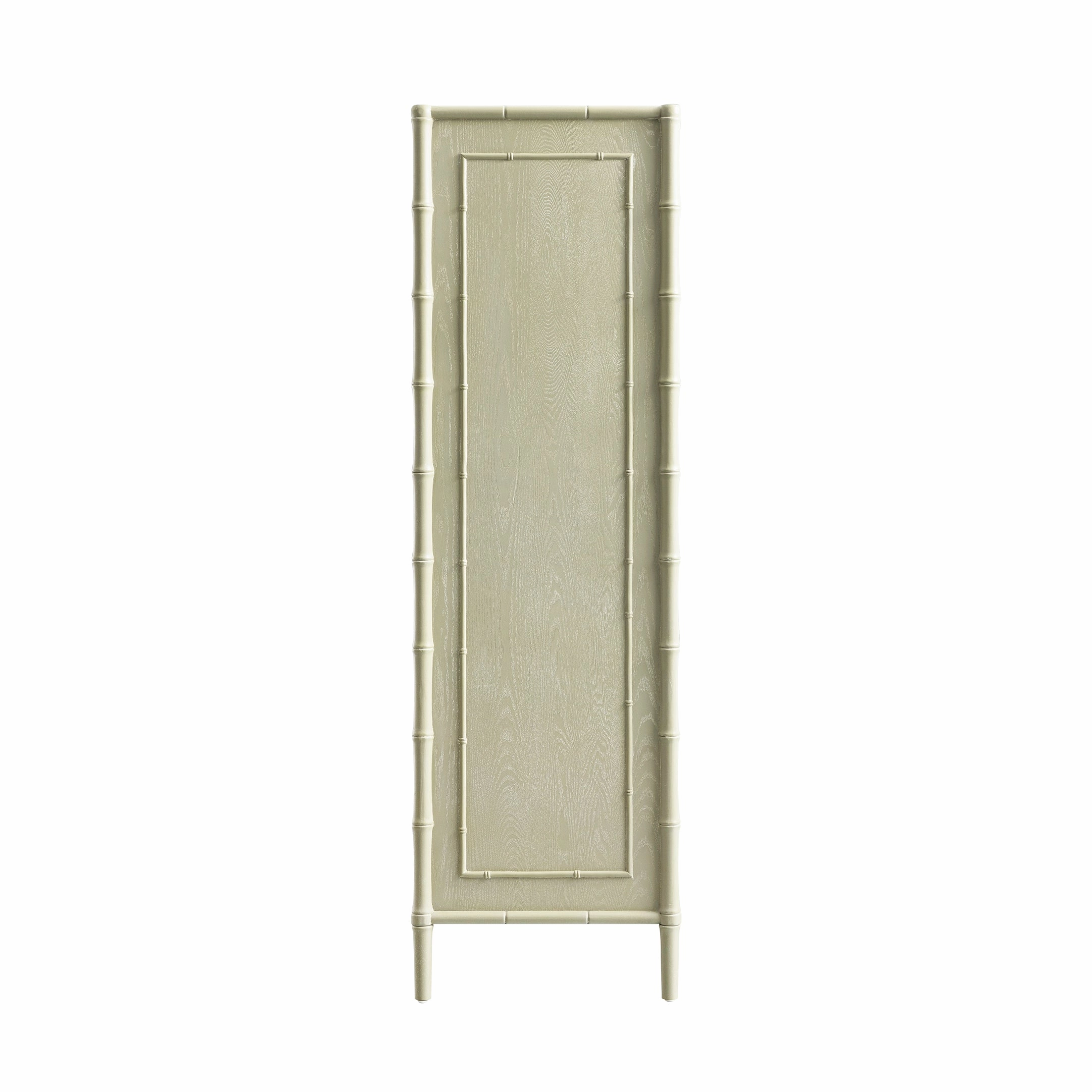 Elstowe Faux Bamboo Double Wardrobe, Sage Green