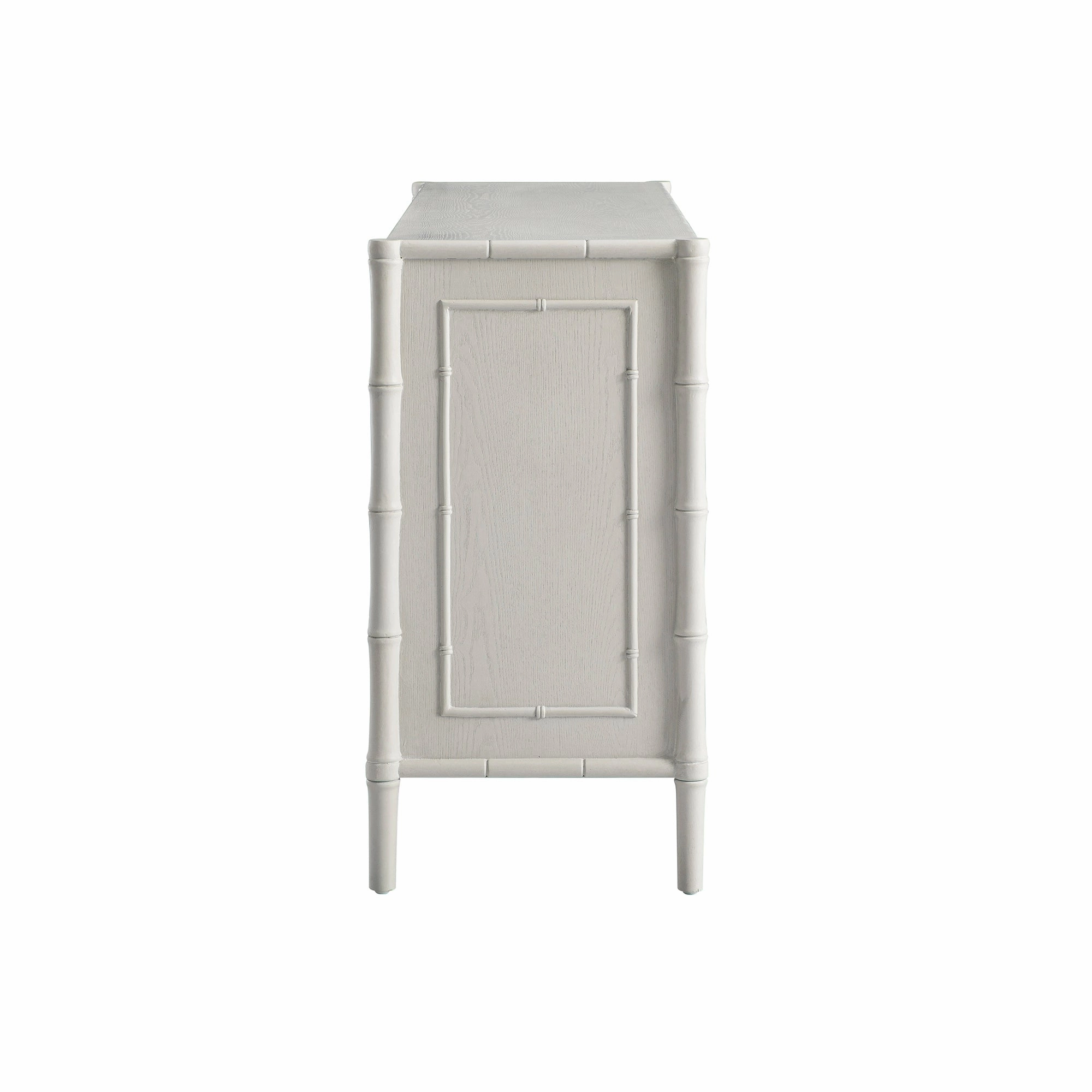 Elstowe Faux Bamboo Large Sideboard, Shaded White