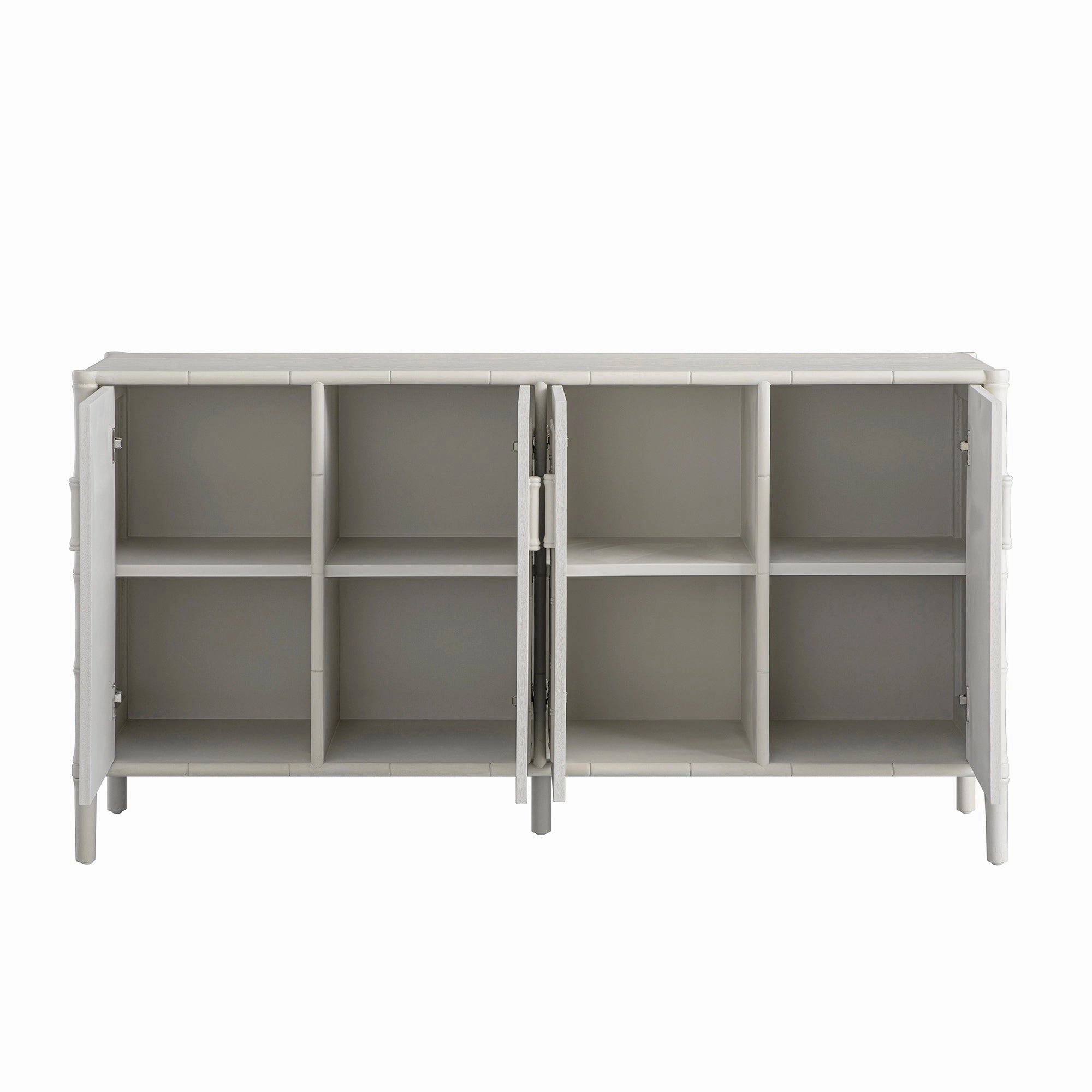Elstowe Faux Bamboo Large Sideboard, Shaded White