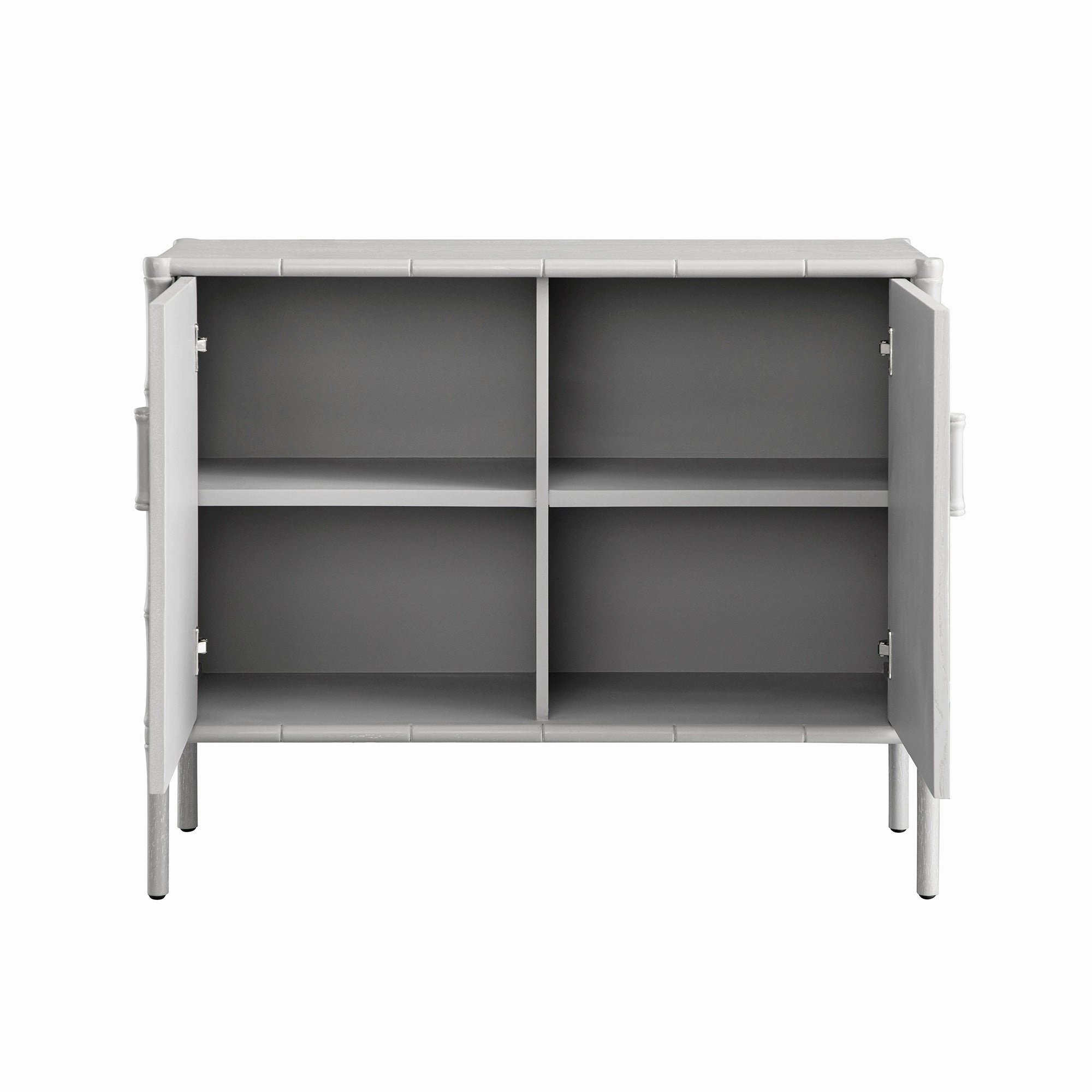 Elstowe Faux Bamboo Small Sideboard, Warm Grey