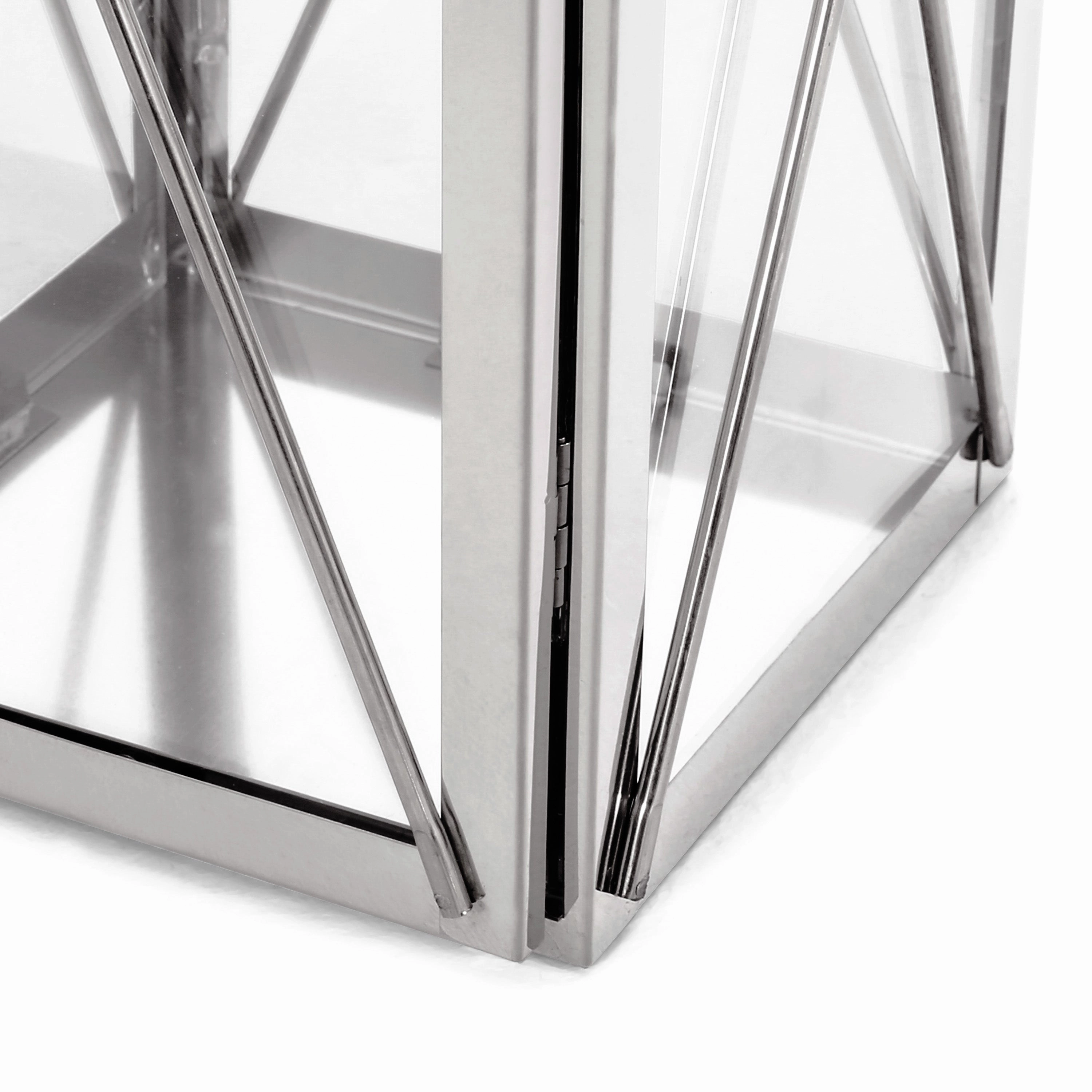 Elwick 14" Modern Stainless Steel Lantern