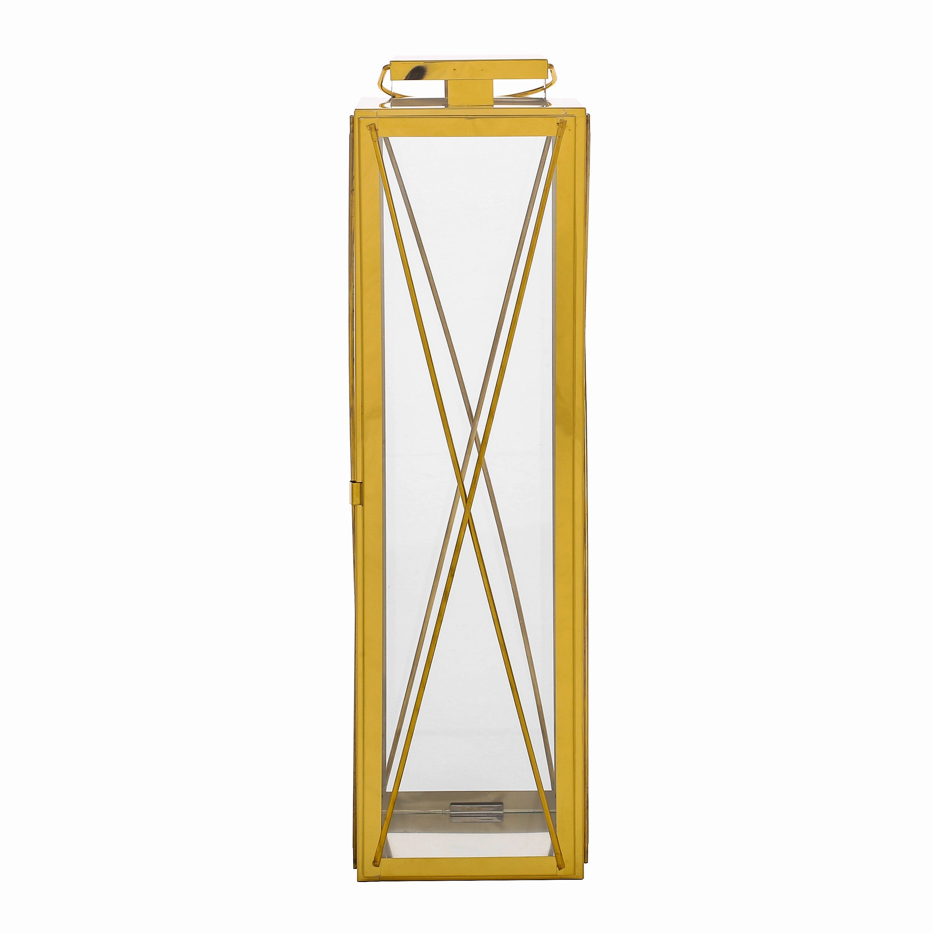 Elwick 22" Modern Stainless Steel Lantern outdoor party decor, BBQ set