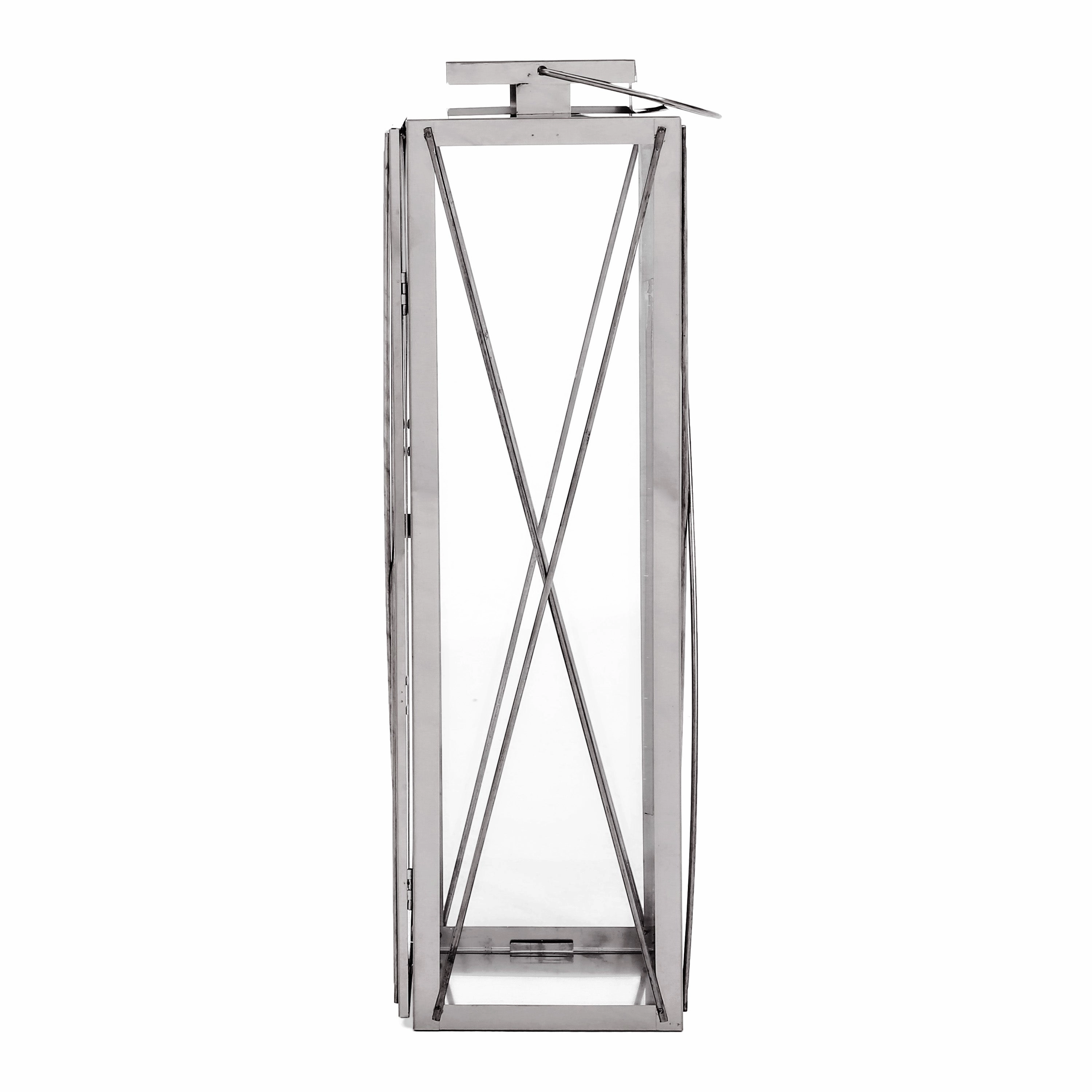 Elwick 22" Modern Stainless Steel Lantern