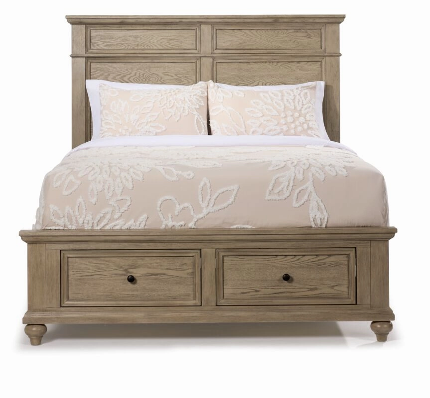Emma 3-Piece Full Storage Bed - Oak