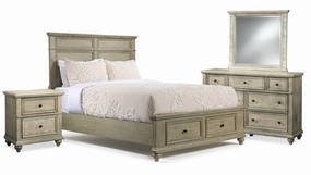 Emma 6-Piece King Storage Bedroom Package - Oak
