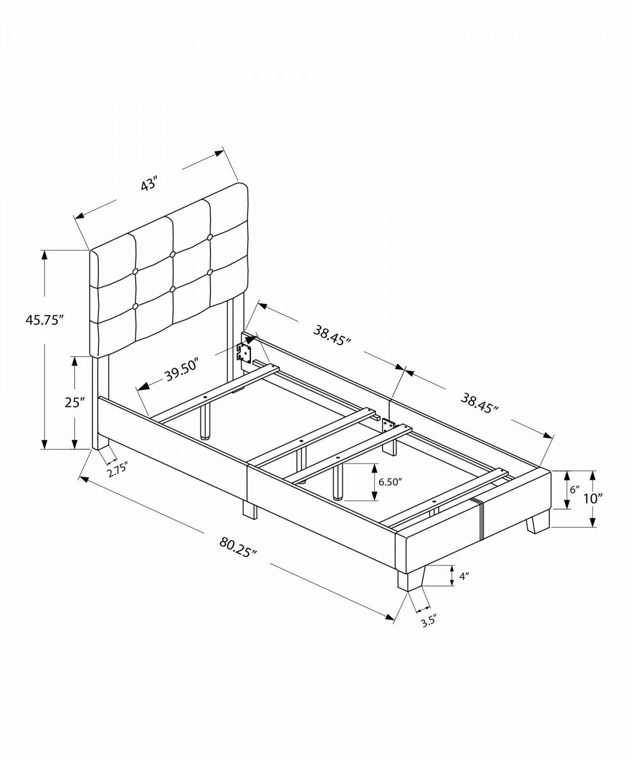 Evelyn Twin Bed - Blue