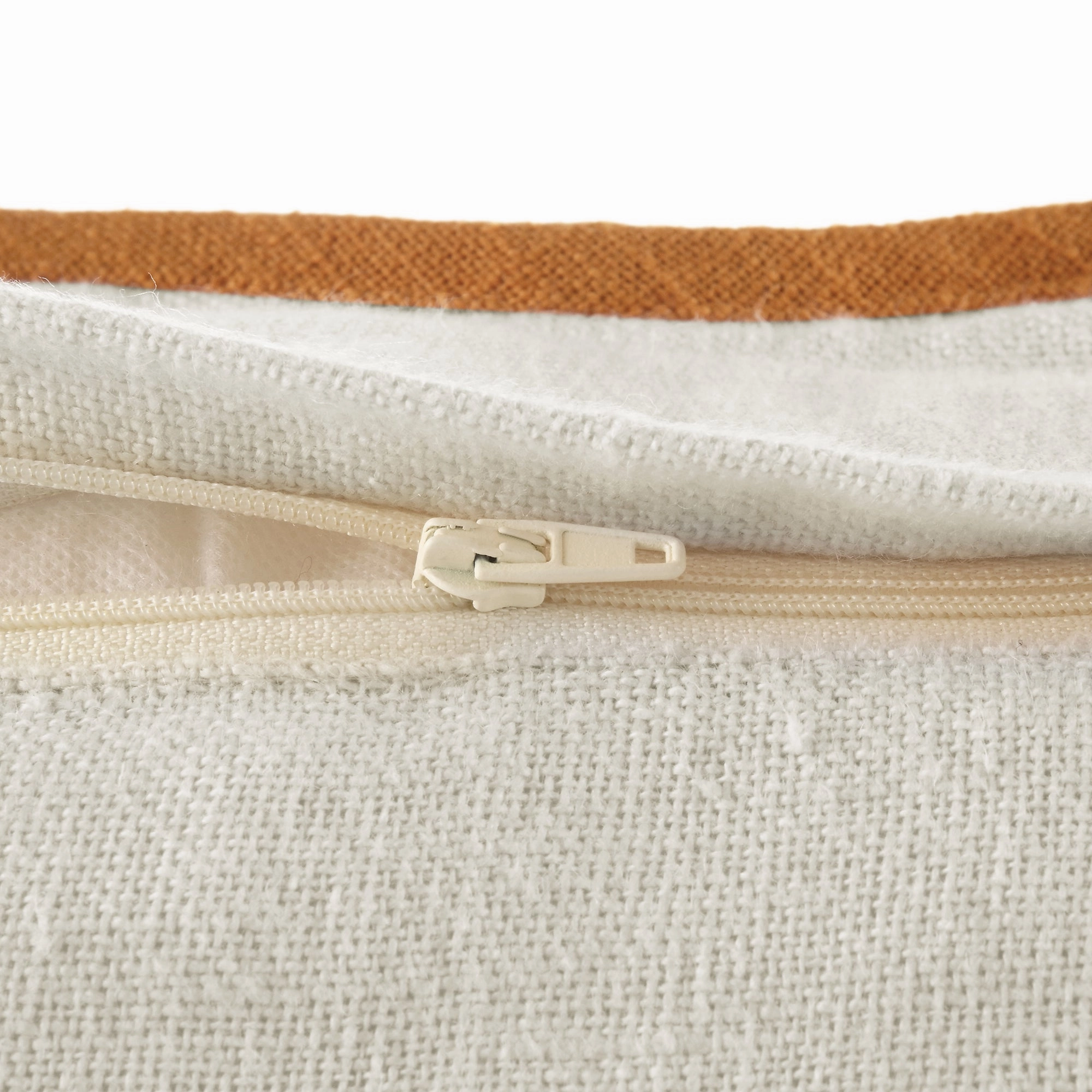 Evie Linen Butterscotch Scalloped Square Cushion