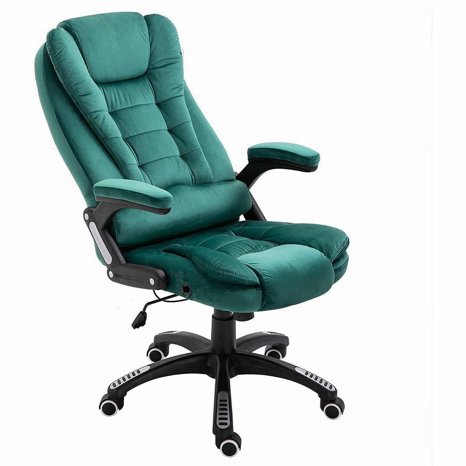 Executive Recline Extra Padded Office Chair Standard, MO17 Green Velvet