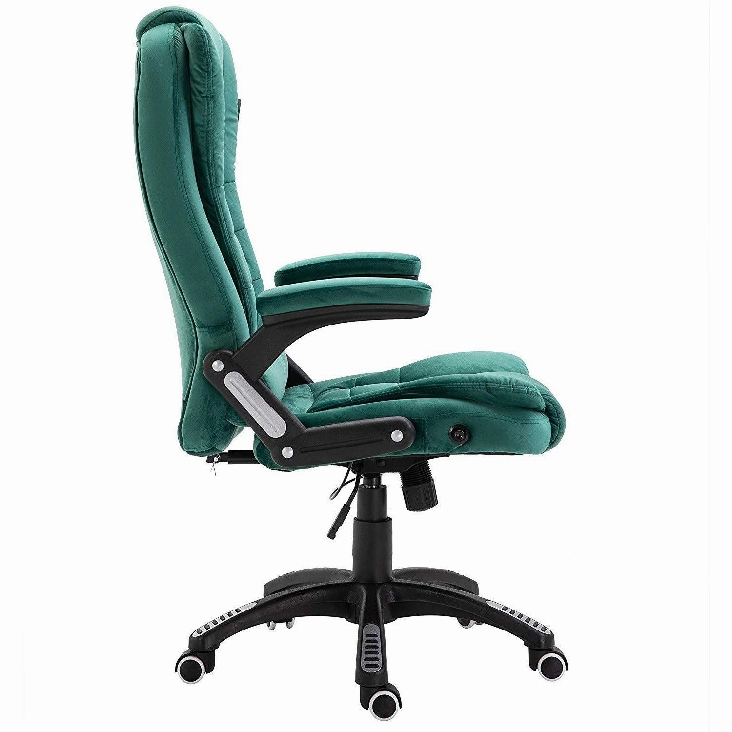Executive Recline Extra Padded Office Chair Standard, MO17 Green Velvet