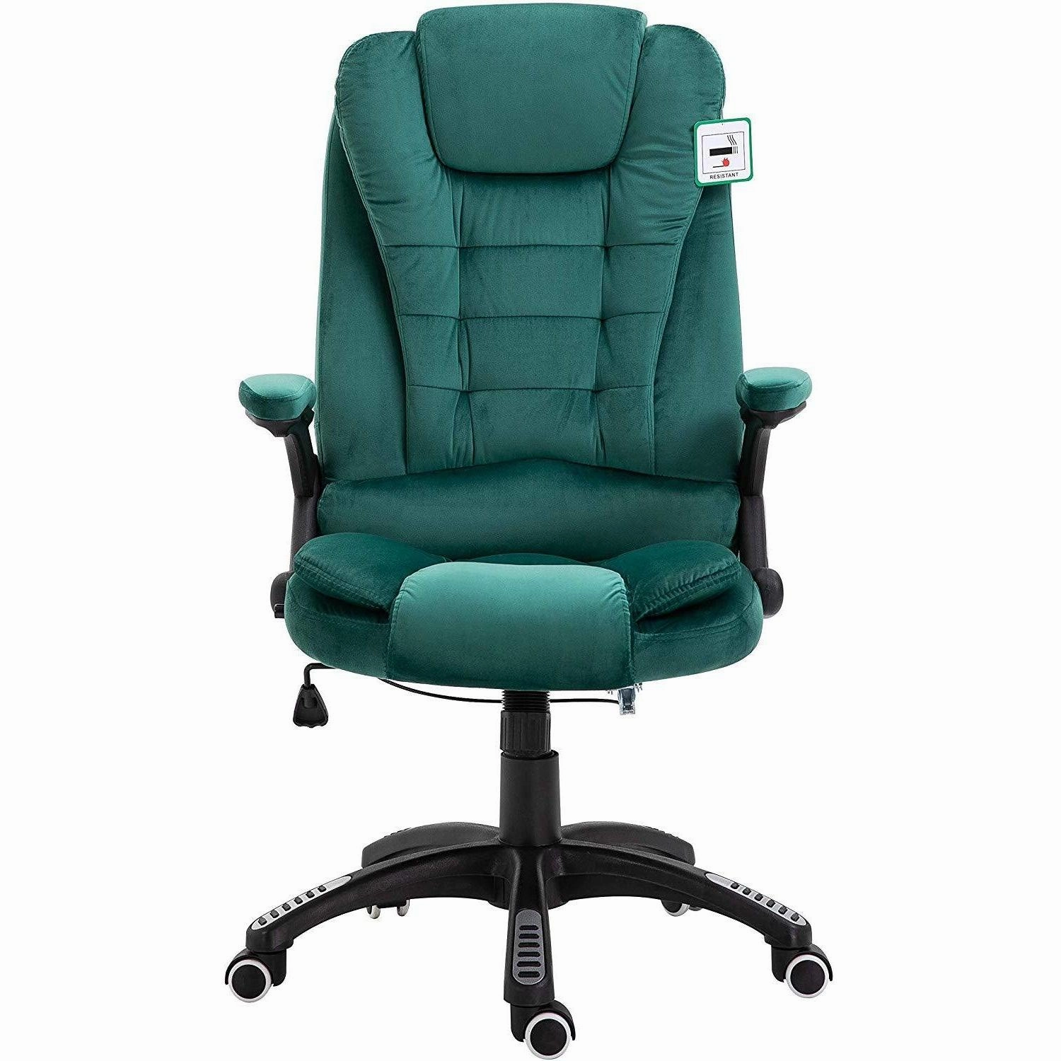 Executive Recline Extra Padded Office Chair Standard, MO17 Green Velvet