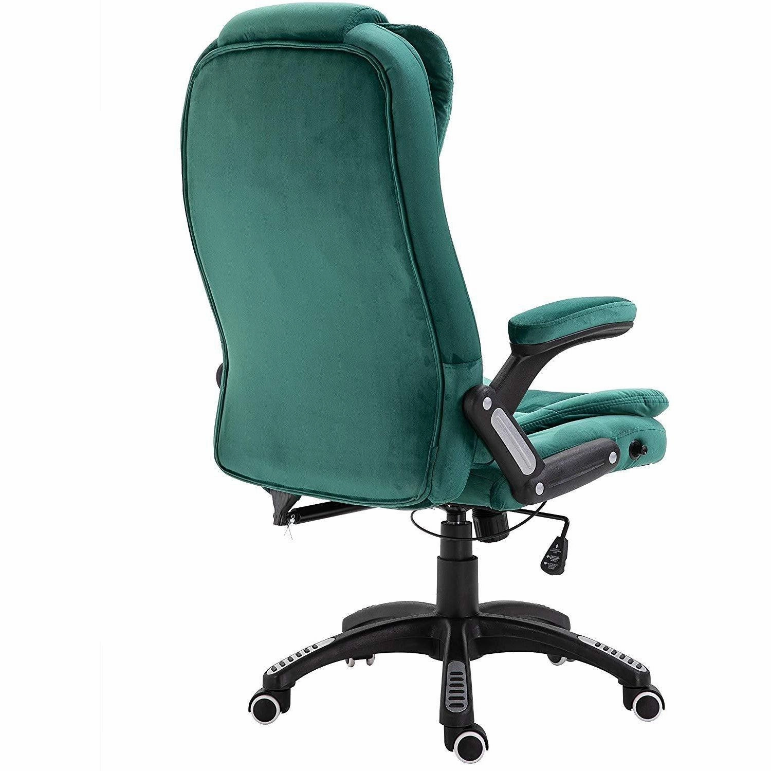 Executive Recline Extra Padded Office Chair Standard, MO17 Green Velvet