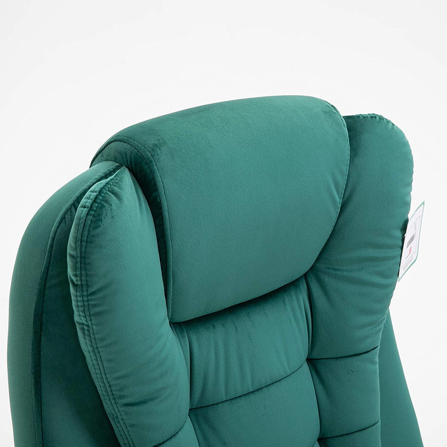 Executive Recline Extra Padded Office Chair Standard, MO17 Green Velvet