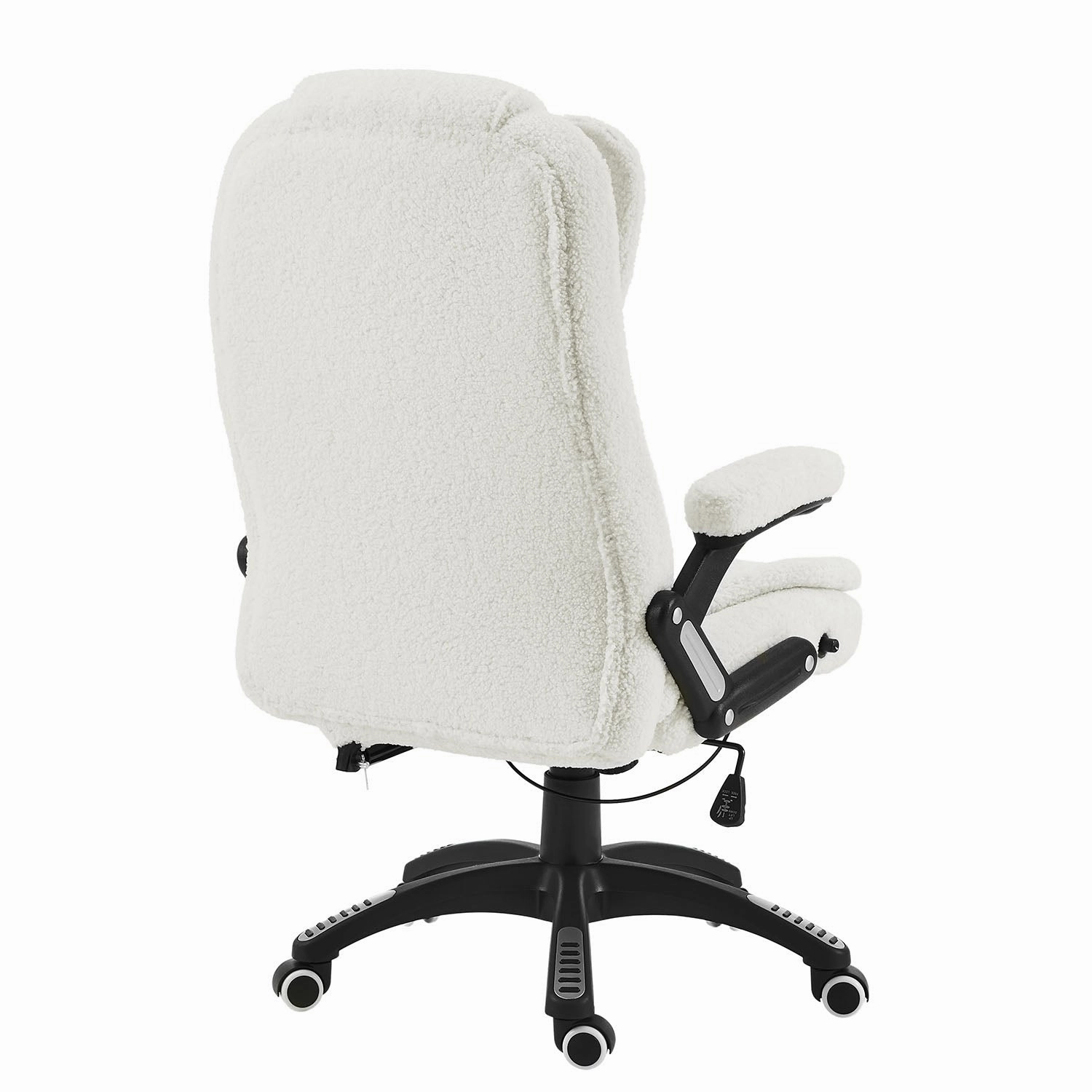 Executive Recline Extra Padded Office Chair Standard, MO17 White Teddy