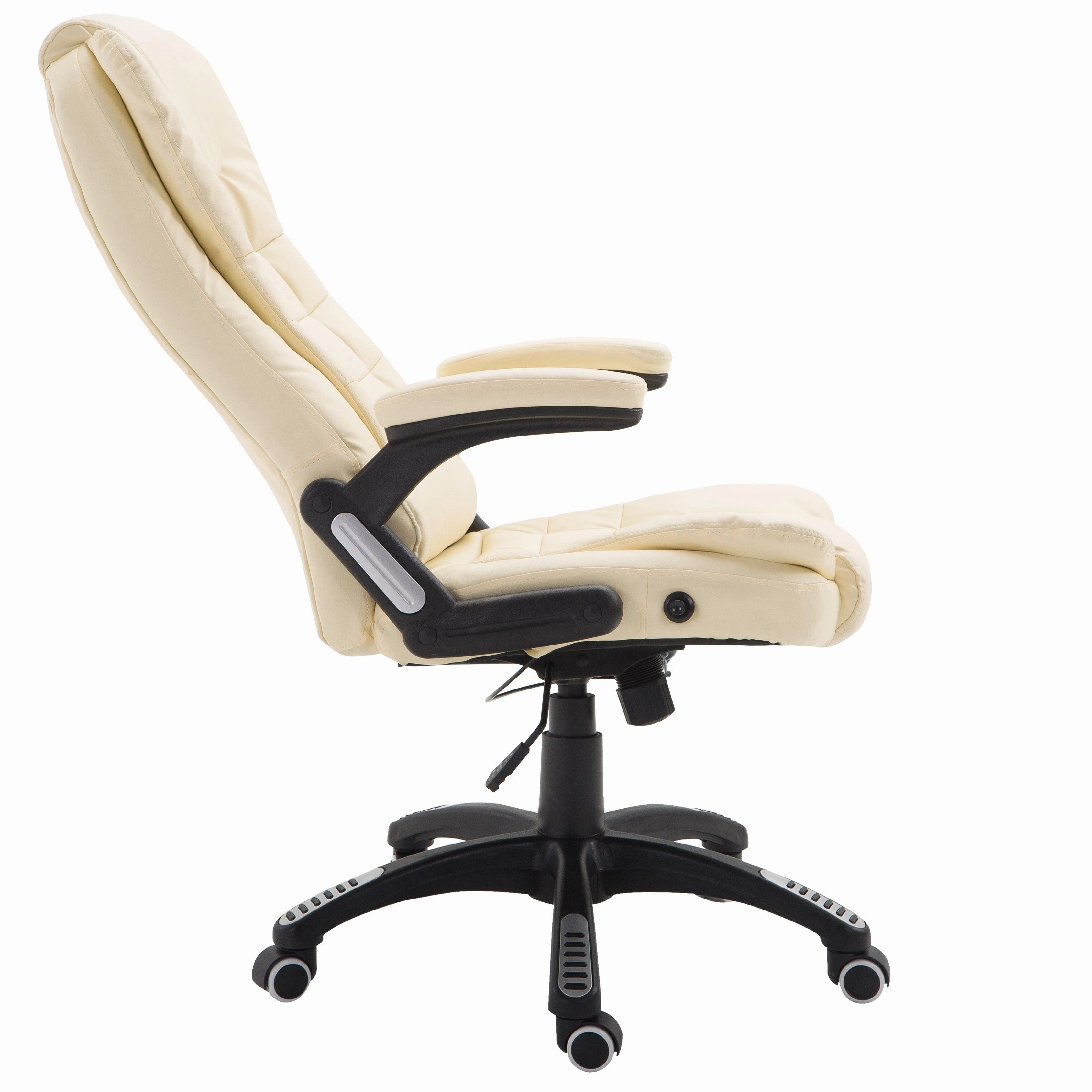 Executive Recline High Back Extra Padded Office Chair, MO17 Cream