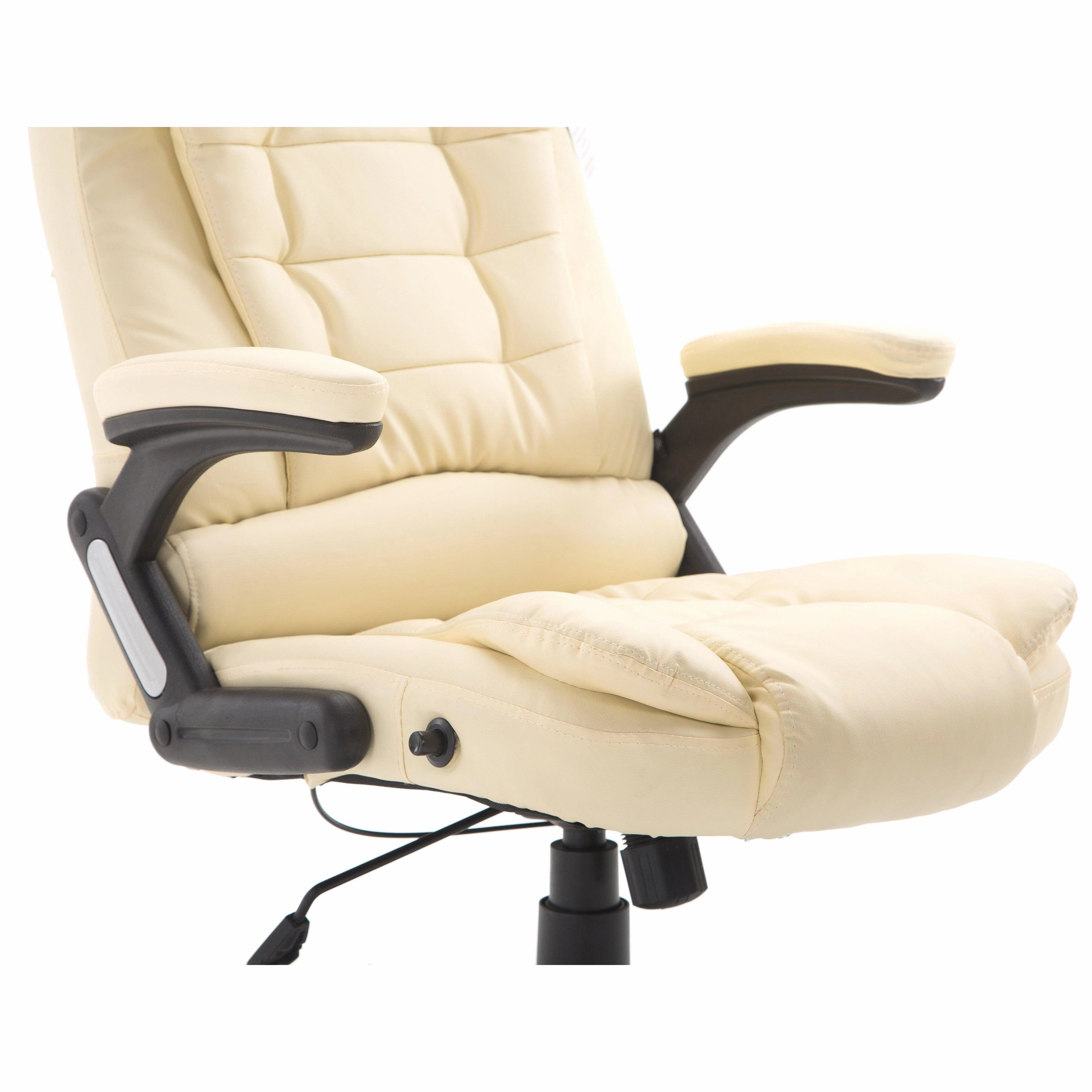 Executive Recline High Back Extra Padded Office Chair, MO17 Cream