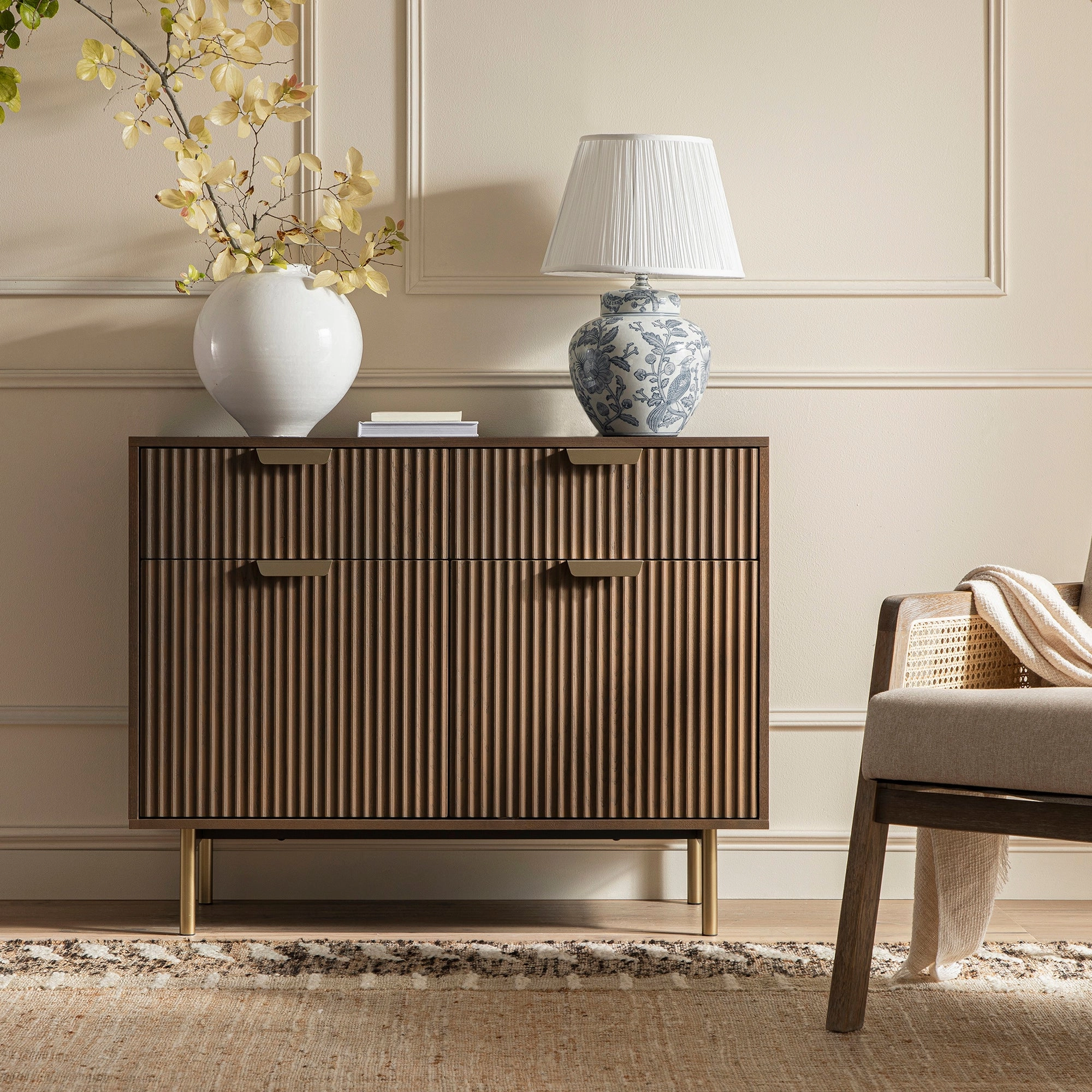 Ezri Border Brown Handwoven Wool & Jute Rug