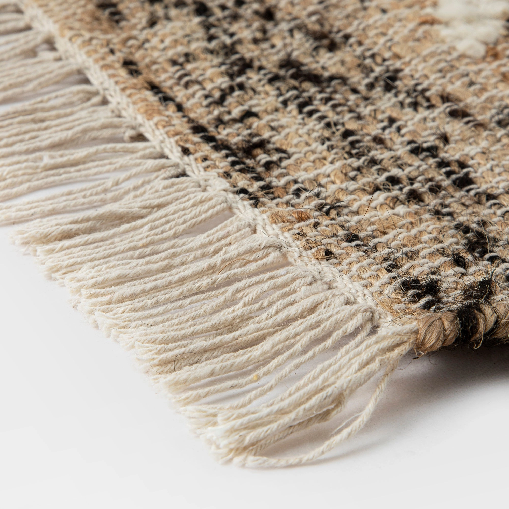 Ezri Border Brown Handwoven Wool & Jute Rug