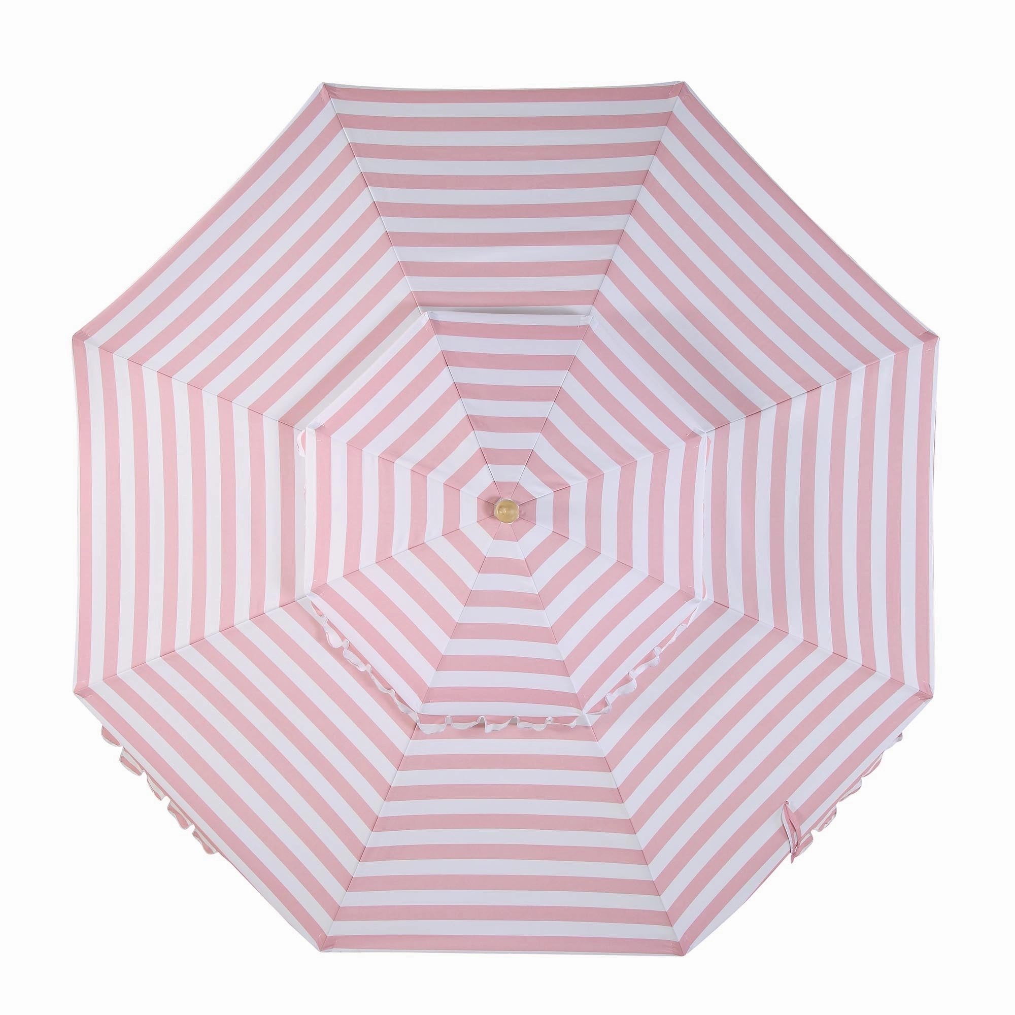 Fabienne Pink and White Striped 3M Double Top Crank and Tilt Parasol