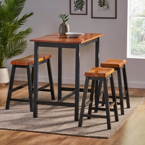 Farmhouse 4 Seater Bar Dining Set - NH330692 kitchen accessories, table linens