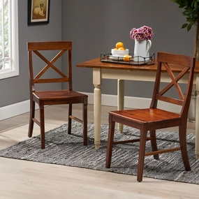Farmhouse Acacia Wood Dining Chair (Set of 2) - NH674013 kitchen accessories, table linens