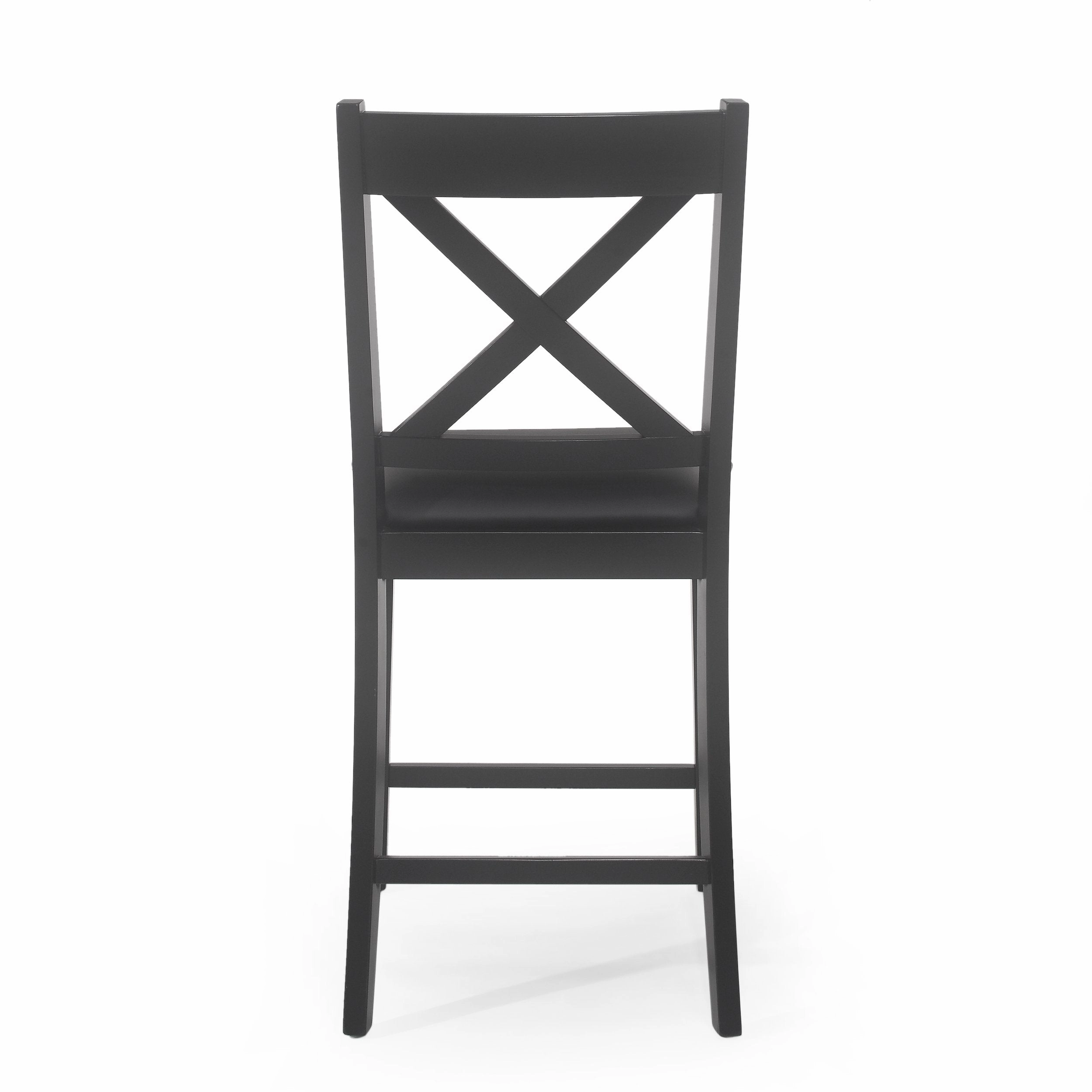 Farmhouse Upholstered Wood Counter Stools, Set of 2 - NH607413