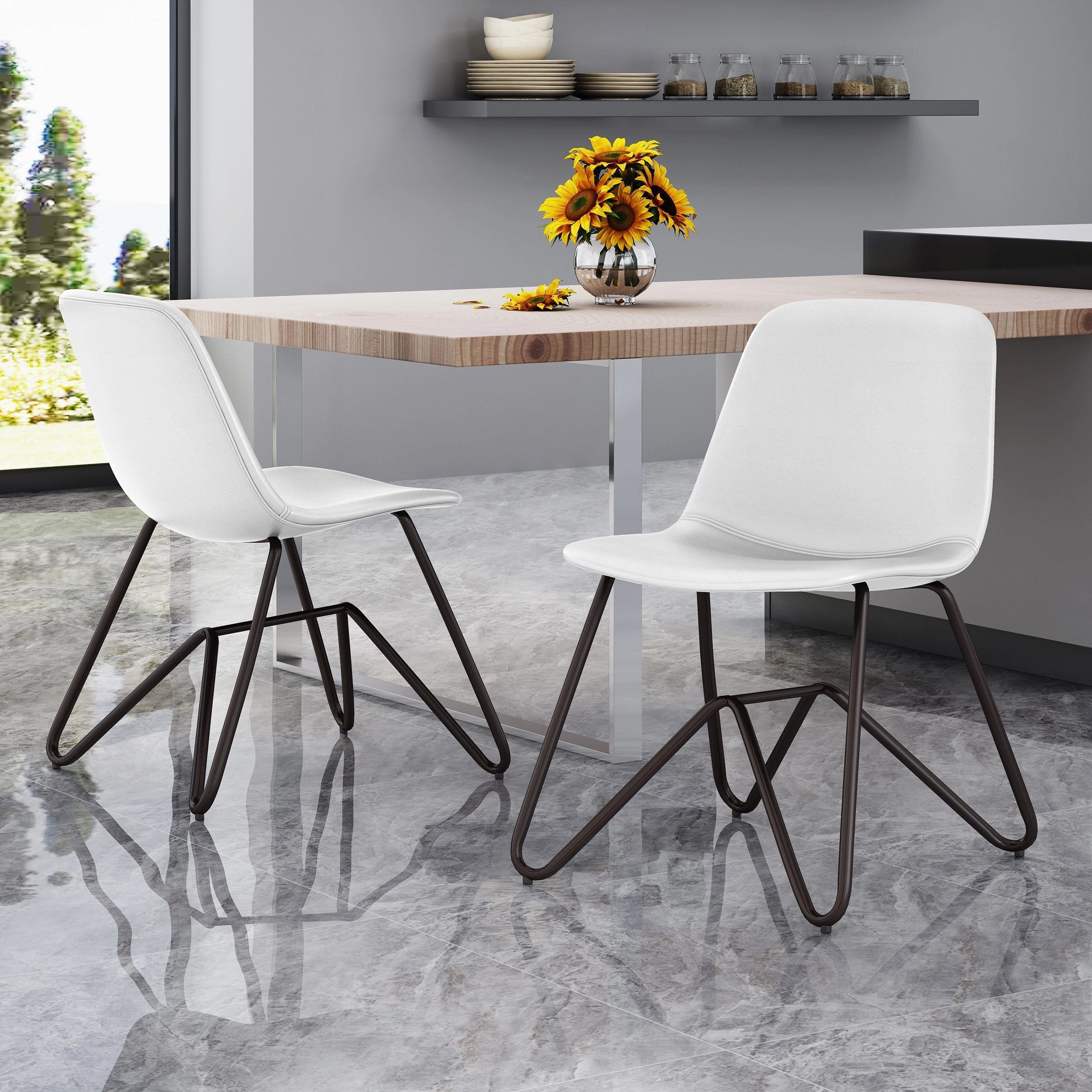 Faux Leather Dining Chair (Set of 2) - NH508013 kitchen accessories, table linens