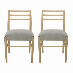 Felly Farmhouse Fabric Upholstered Wood Dining Chairs, Set of 2 kitchen accessories, table linens